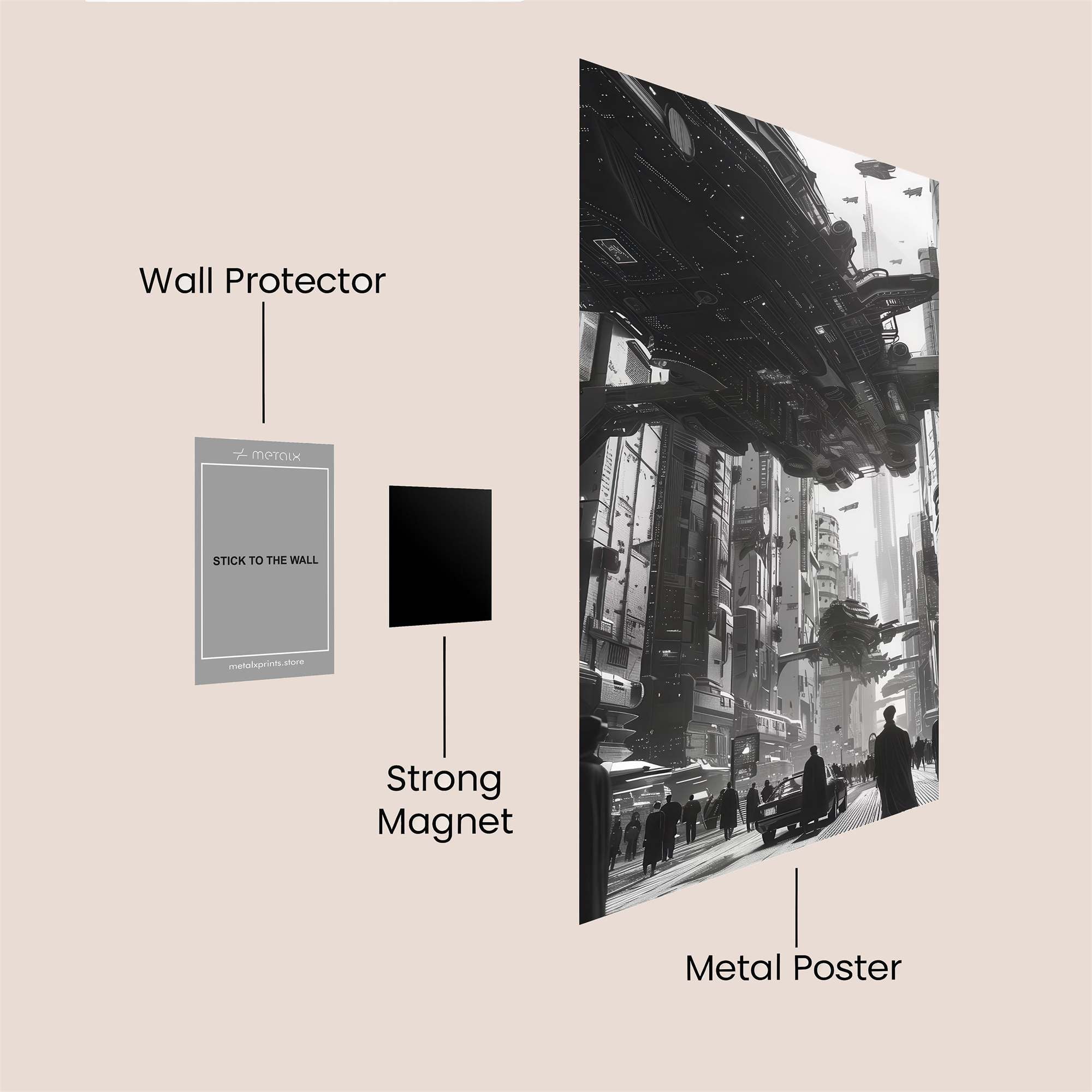 Metropolis Menace Safe Wall Magnetic / M