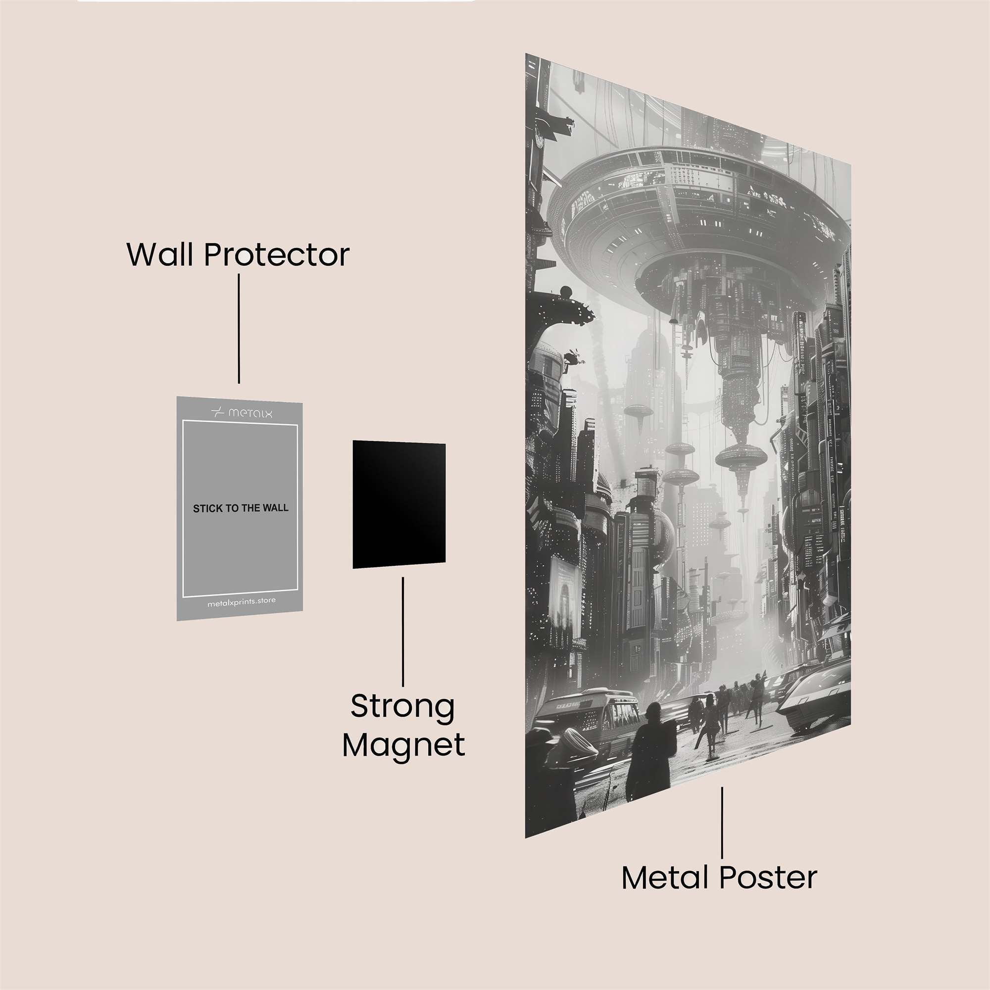 Metropolis Gloom Safe Wall Magnetic / M