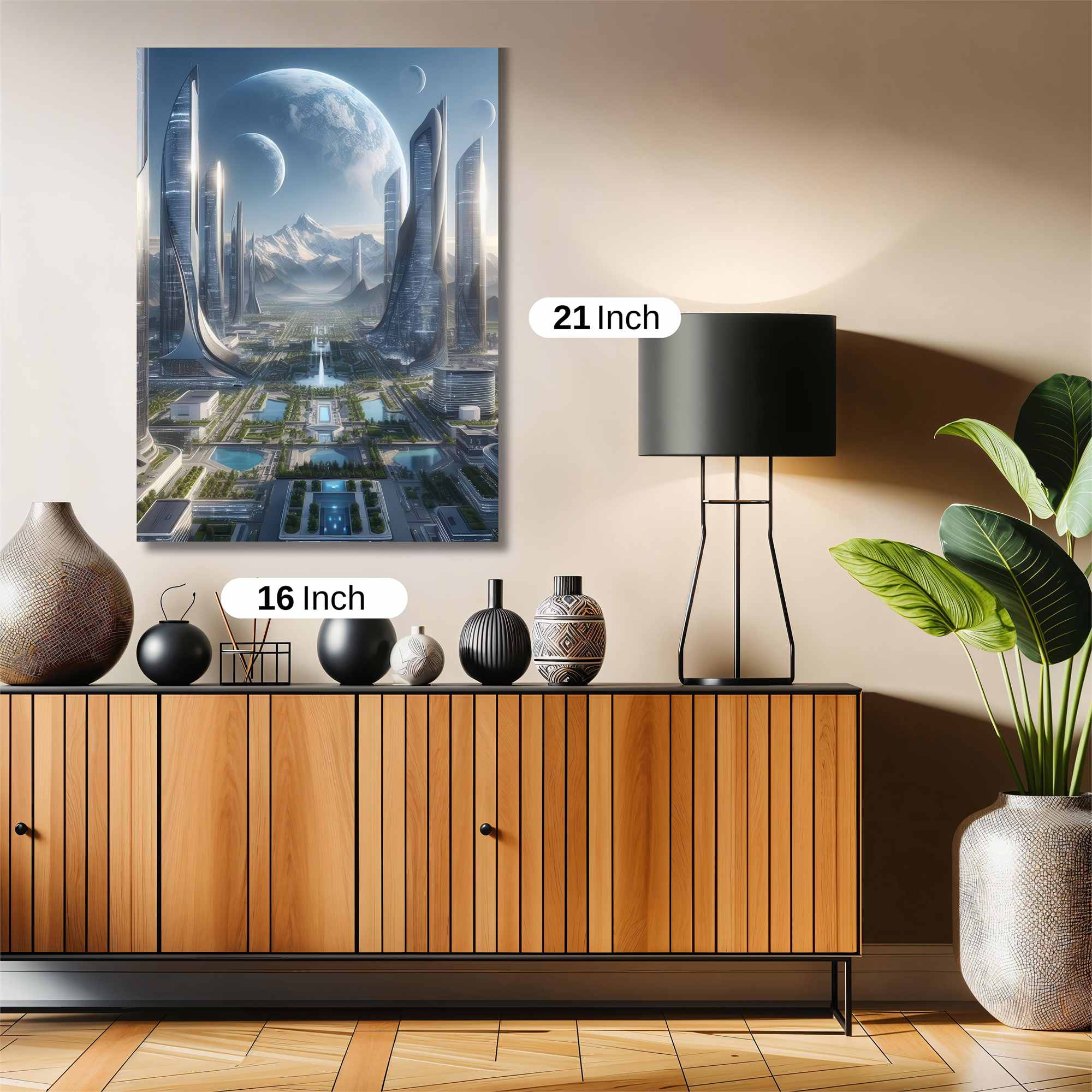 Futuristic Serenity Safe Wall Magnetic / M
