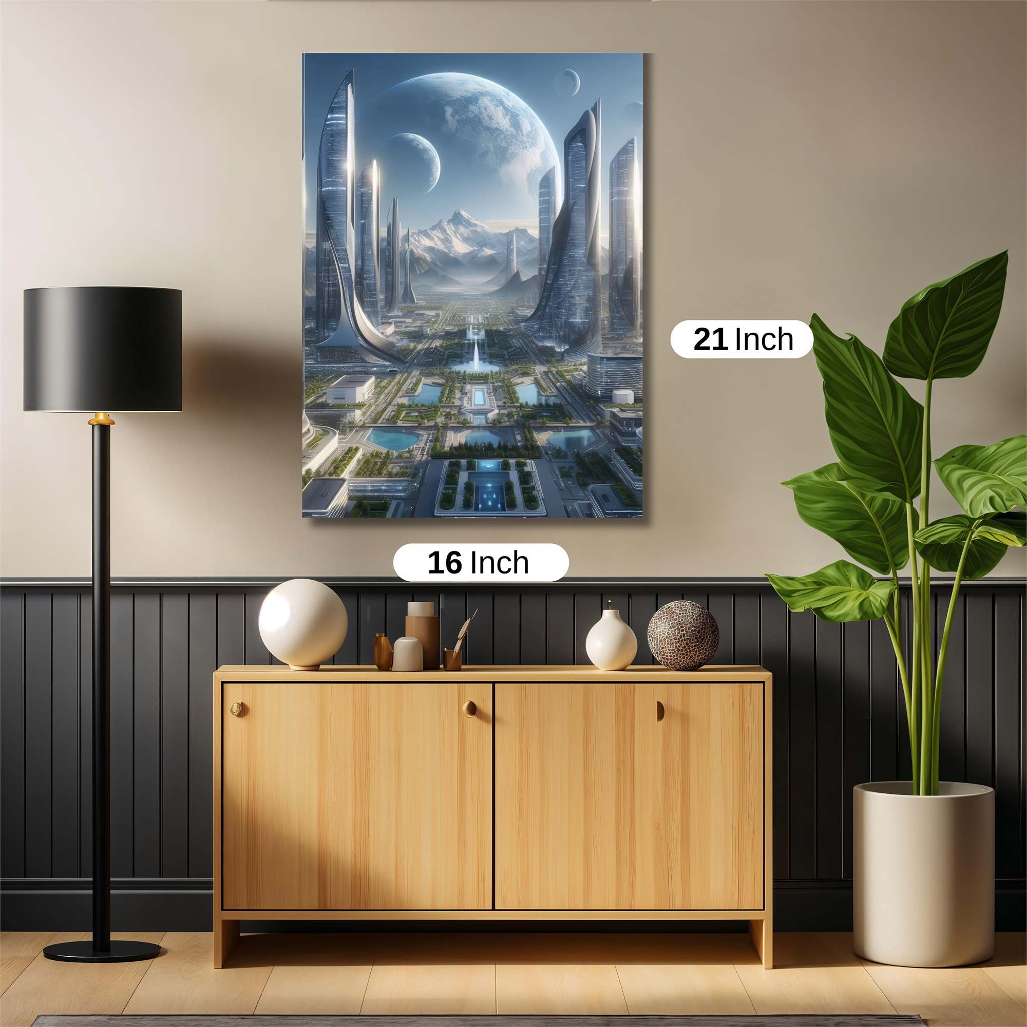 Futuristic Serenity Safe Wall Magnetic / M