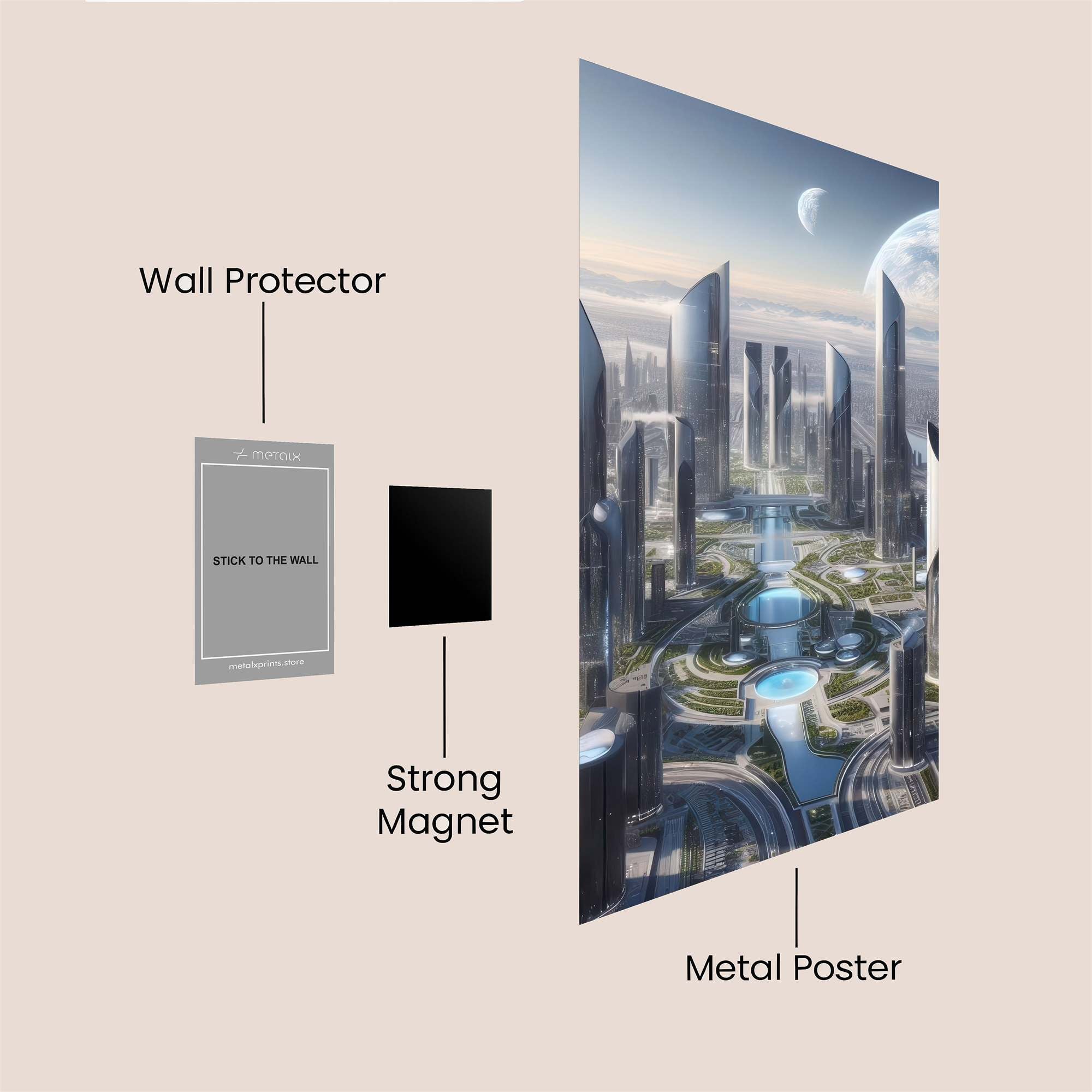 Neon Tranquility Safe Wall Magnetic / M