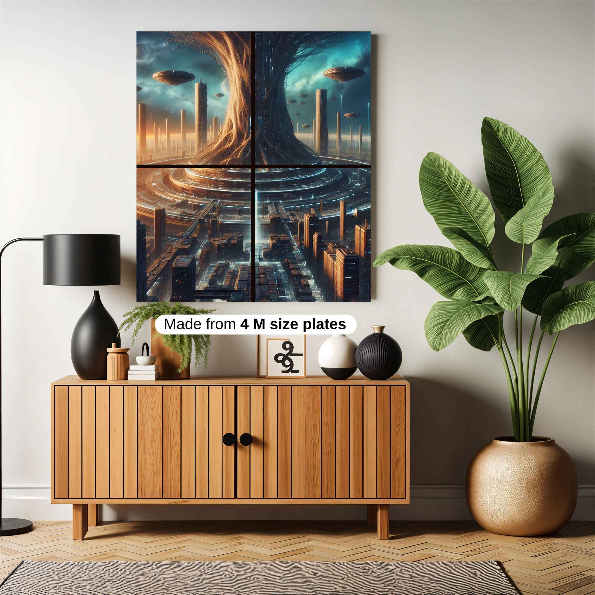 Futuristic Serenity Safe Wall Magnetic / M