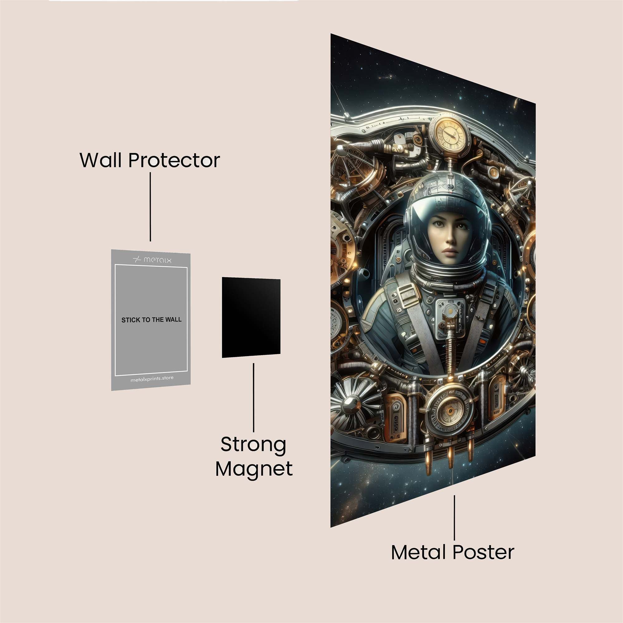 Cosmonaut Chronos Safe Wall Magnetic / M