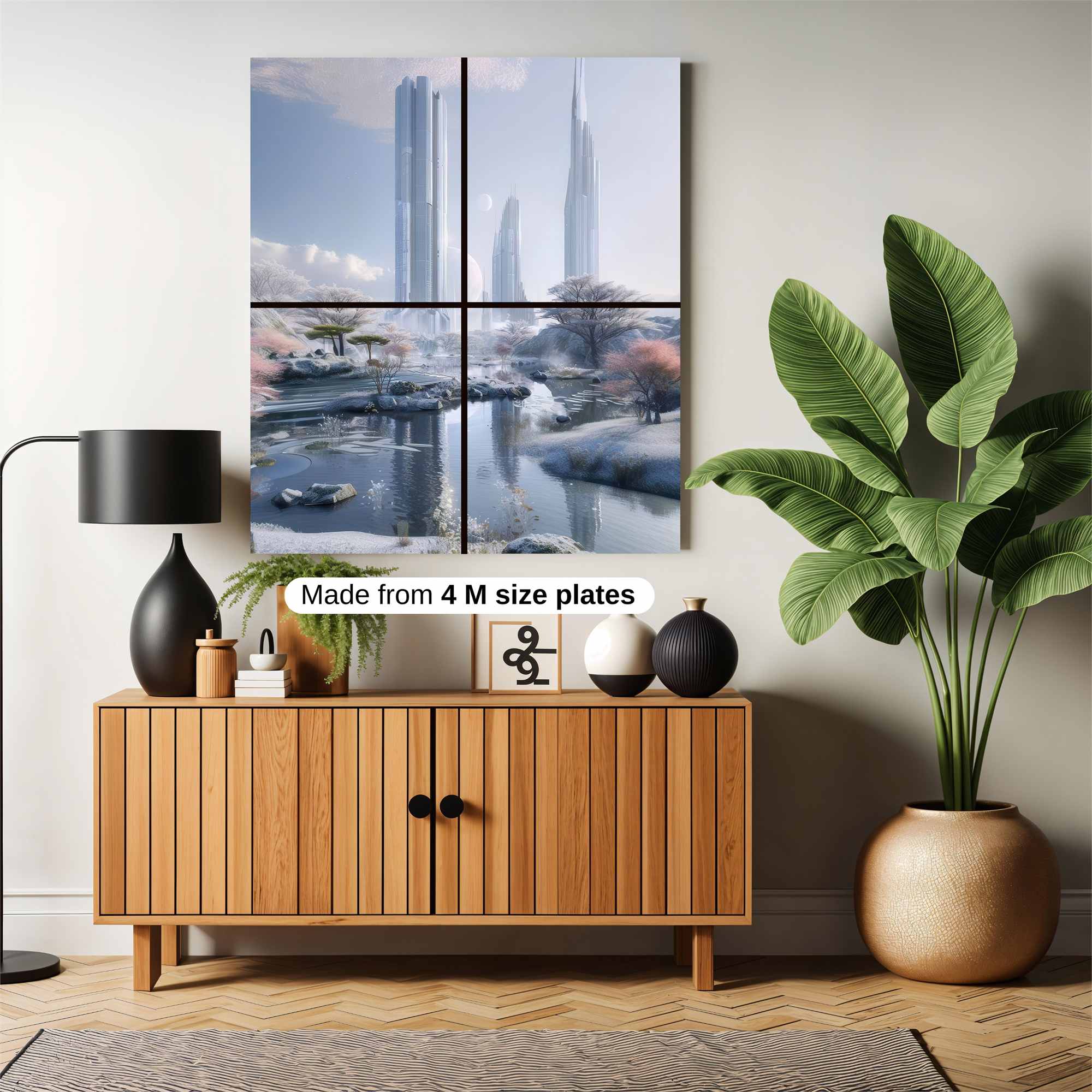 Futuristic Serenity Safe Wall Magnetic / M