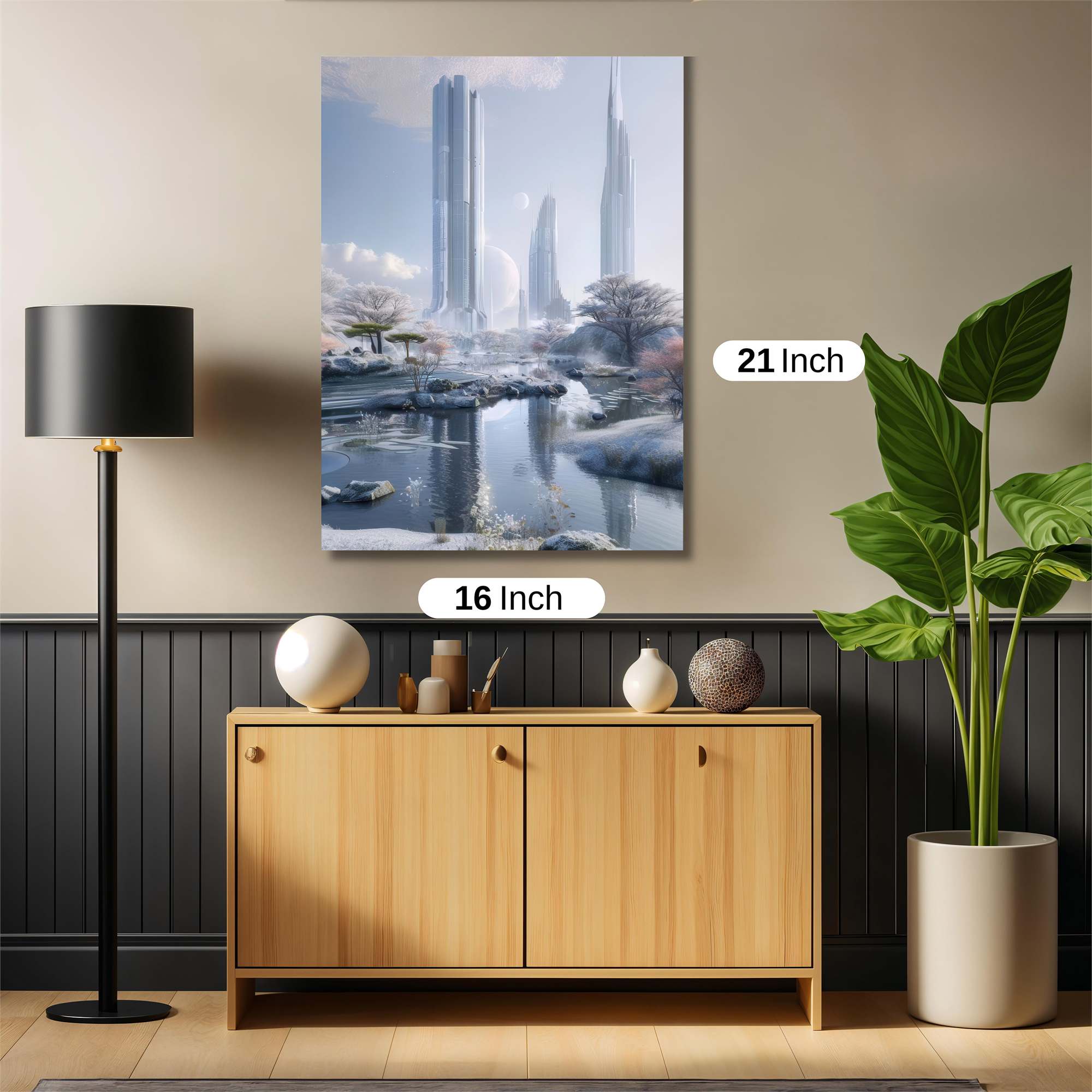 Futuristic Serenity Safe Wall Magnetic / M