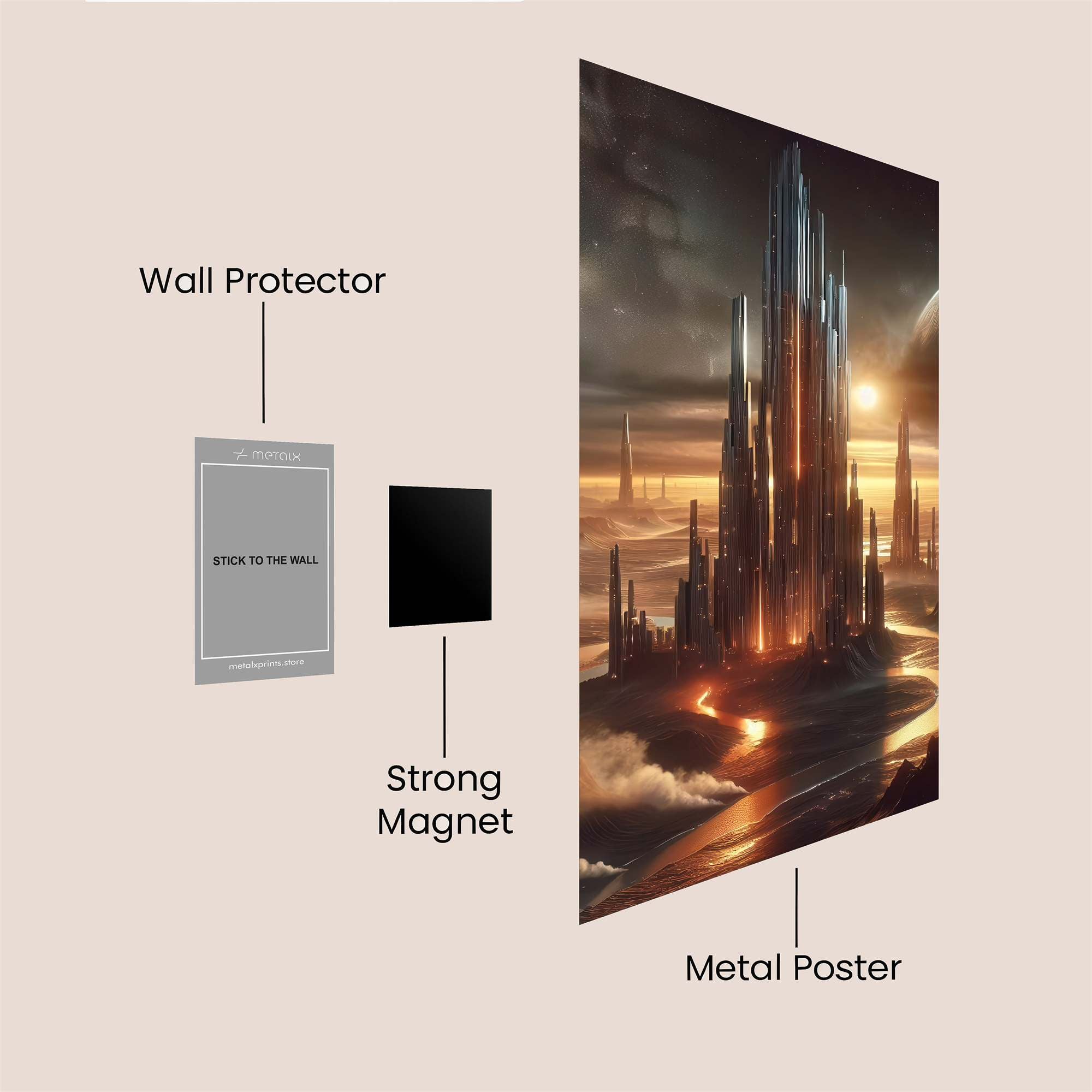 Coruscant Dawn Safe Wall Magnetic / M