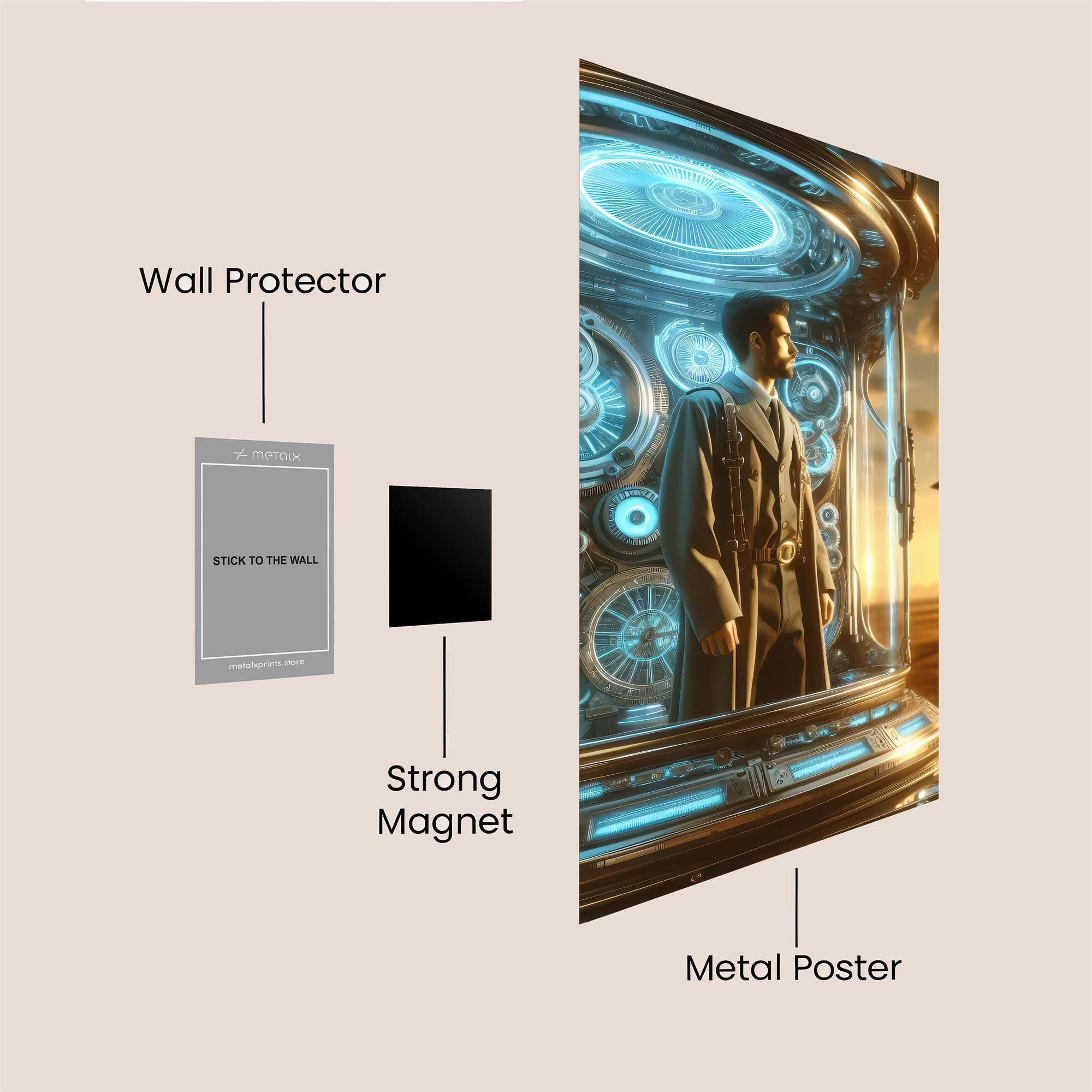 Time Traveler Safe Wall Magnetic / M