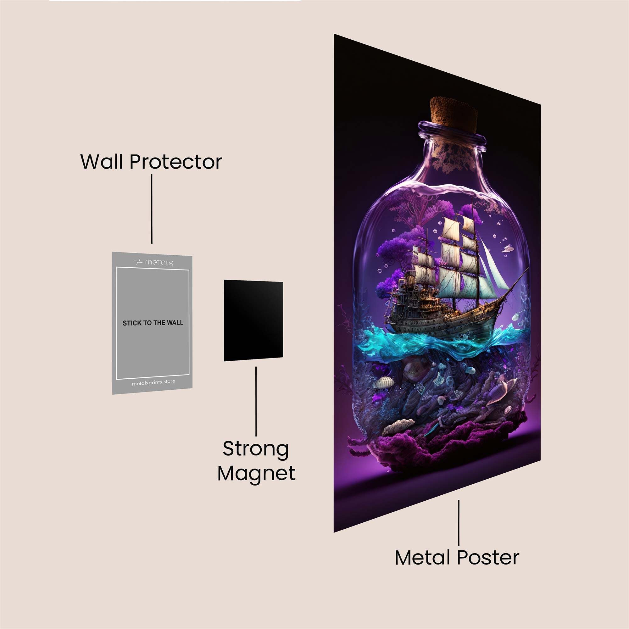 Red Serenity Safe Wall Magnetic / M