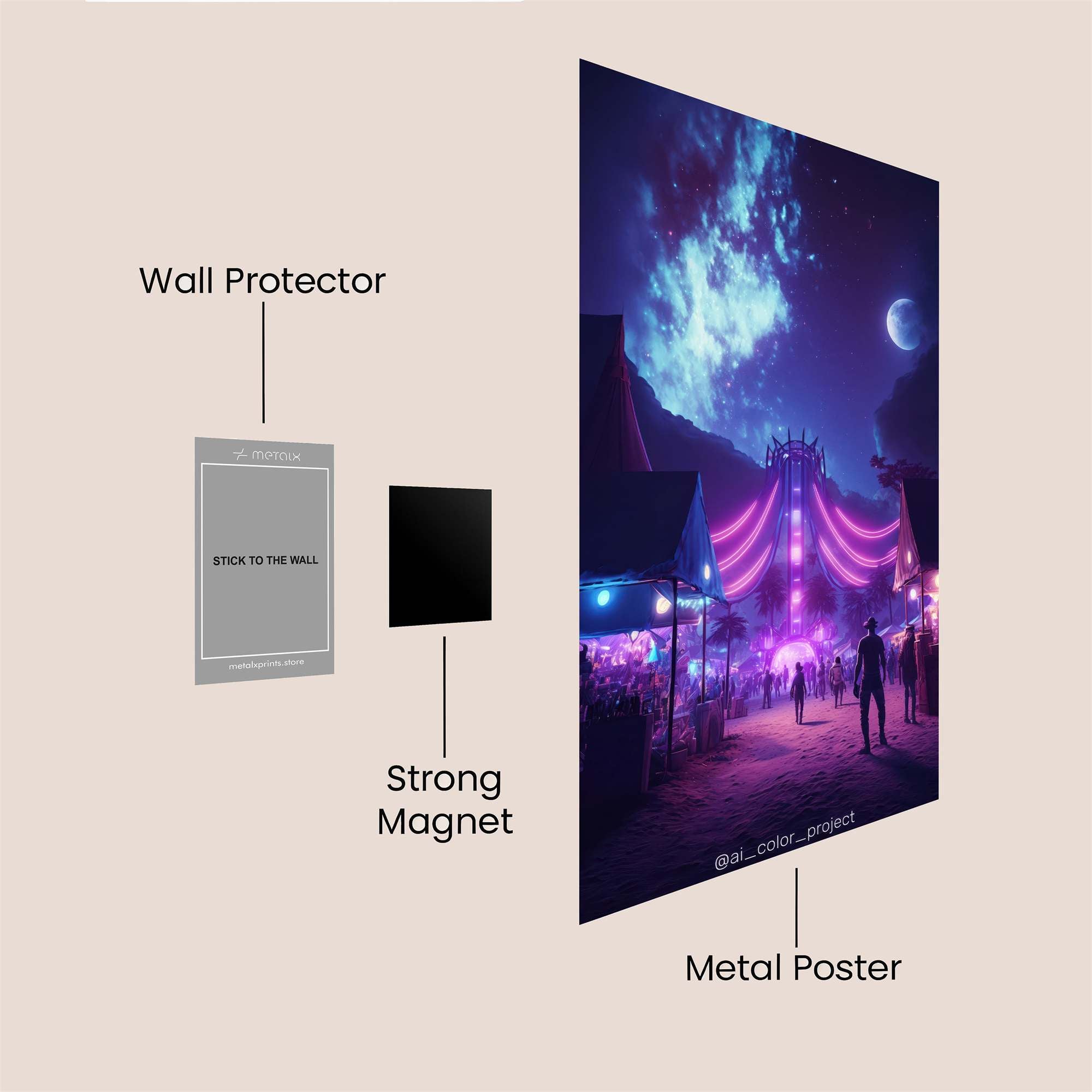 Inferno Warrior Safe Wall Magnetic / M