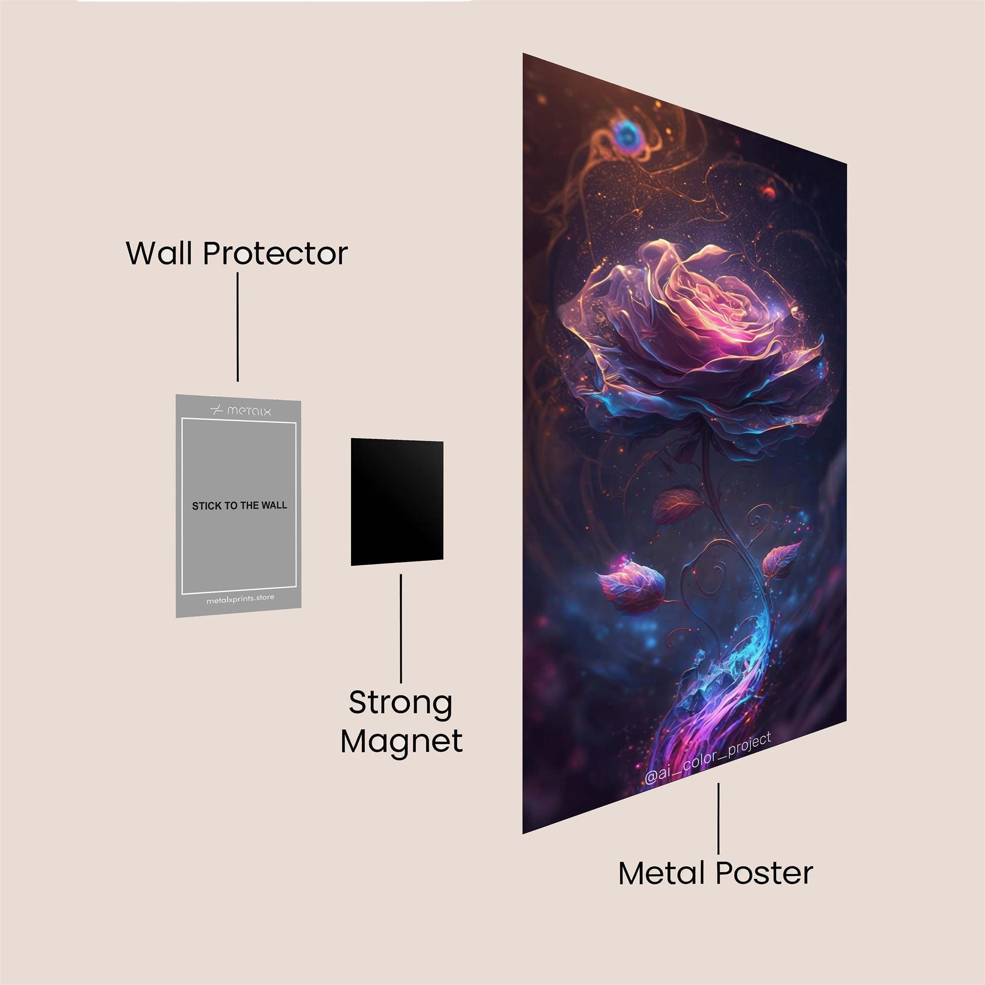 Flame Fury Safe Wall Magnetic / M