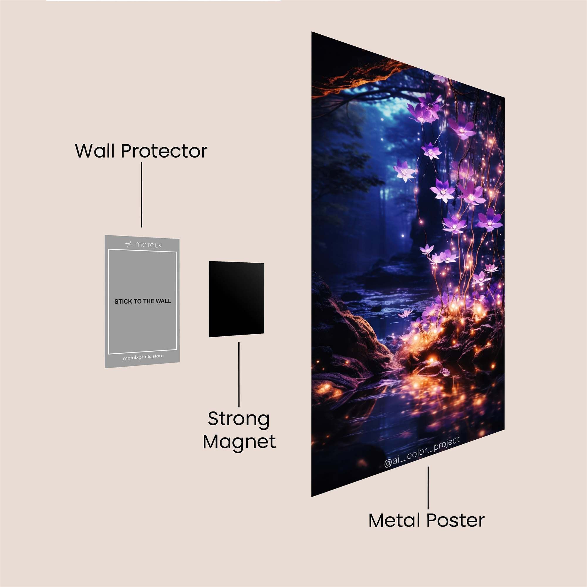 FlameKitten Safe Wall Magnetic / M