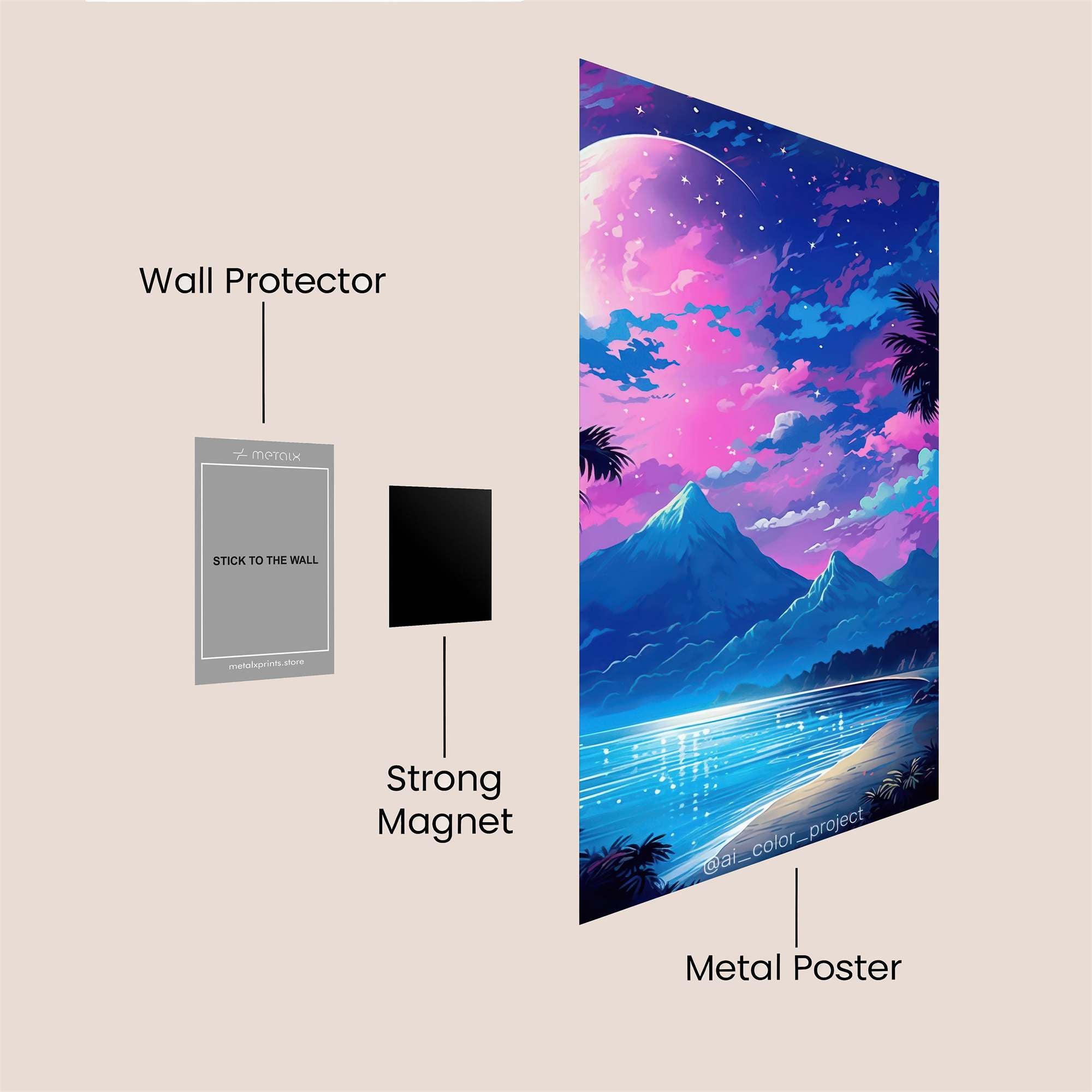 Flame Sorcerer Safe Wall Magnetic / M