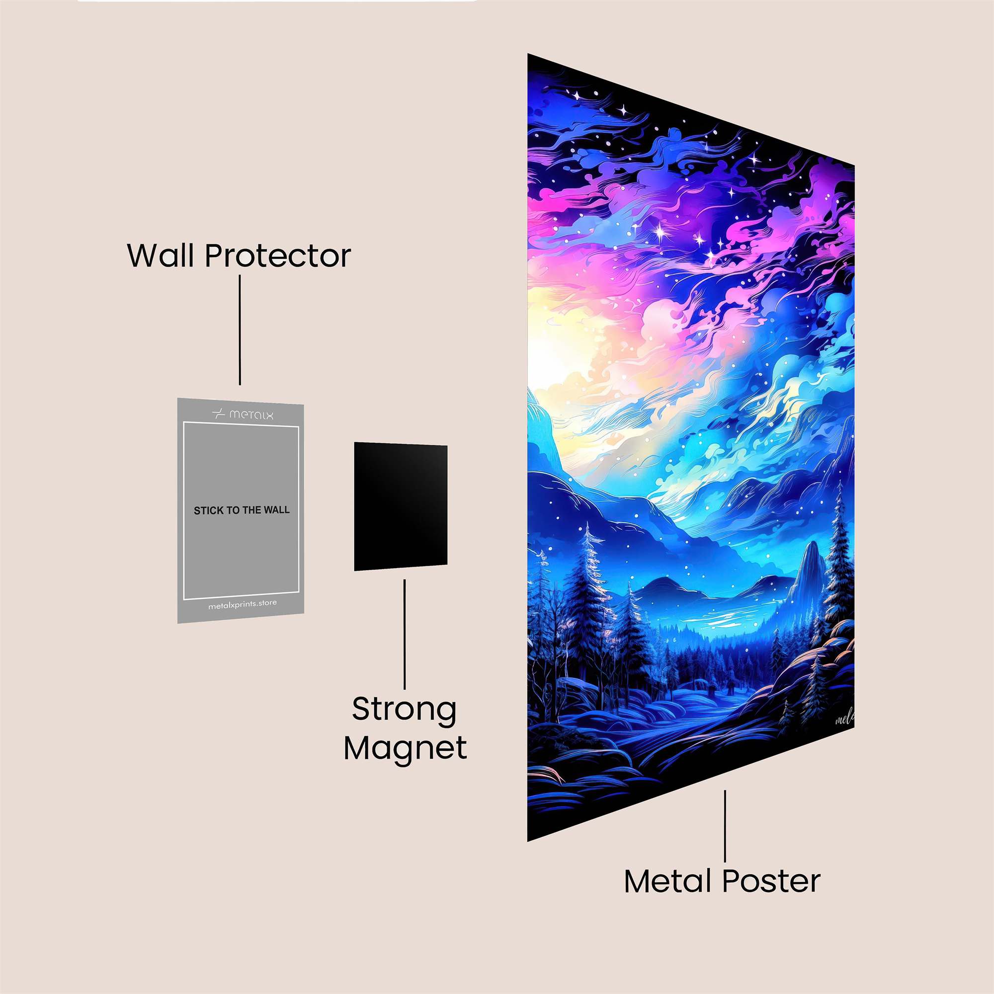 Aurora Polar Safe Wall Magnetic / M