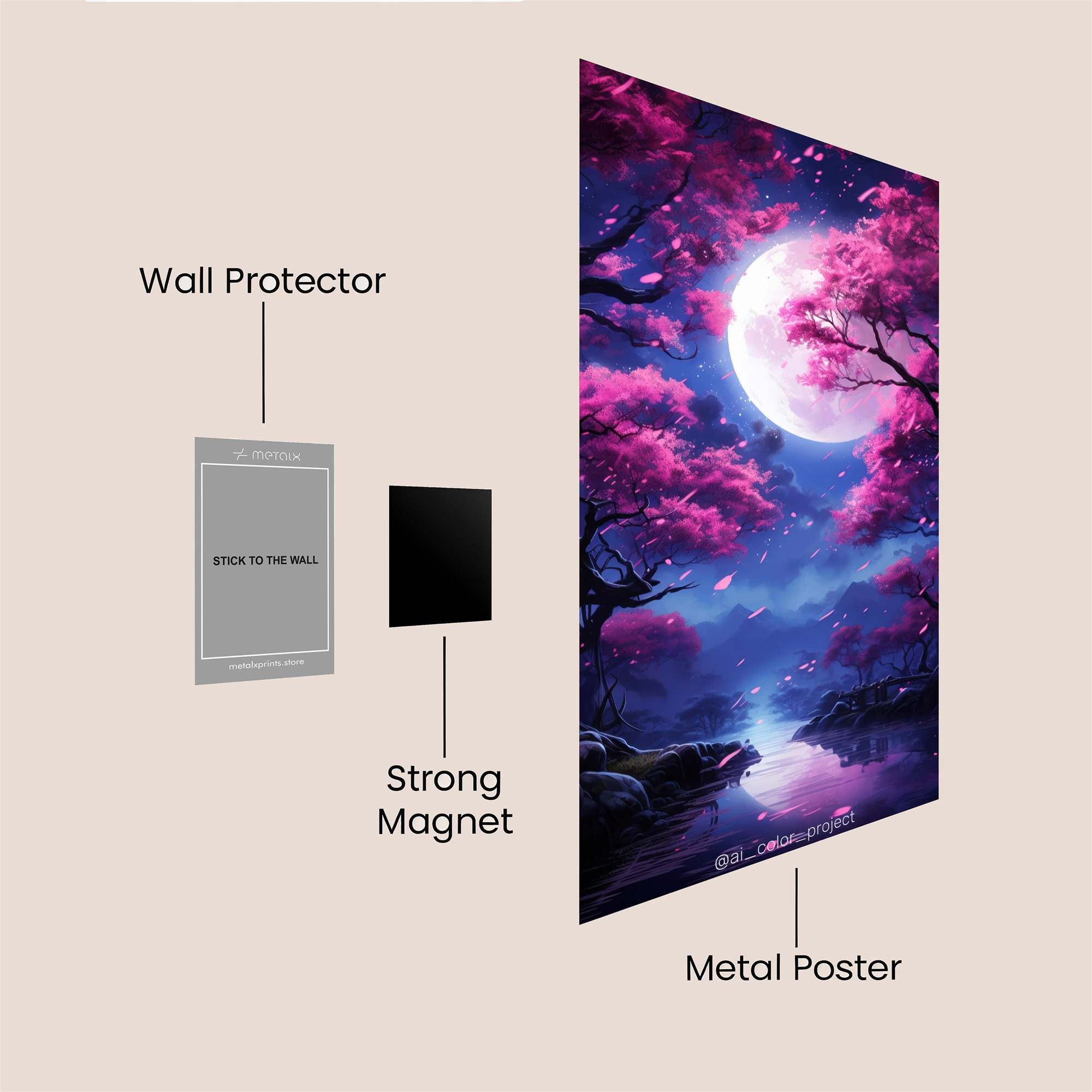 Porcelain Serenity Safe Wall Magnetic / M
