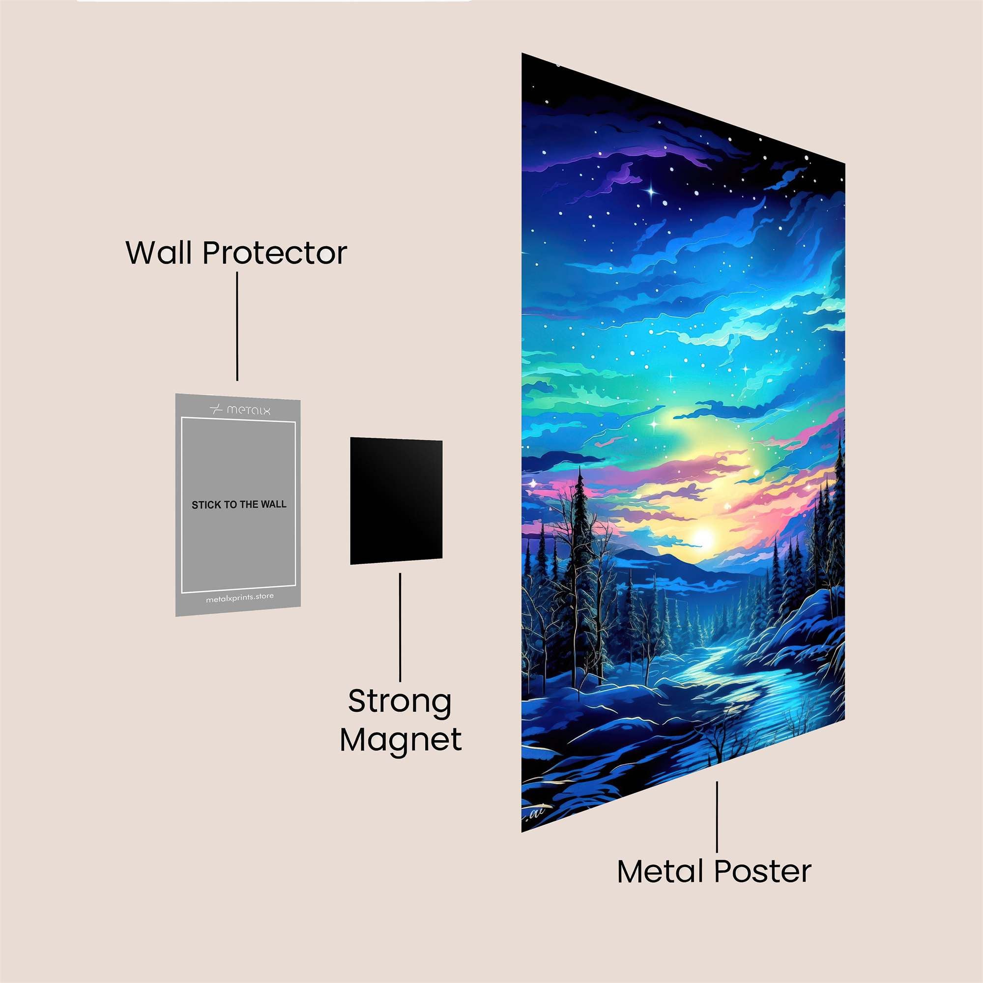 Phoenix Blaze Safe Wall Magnetic / M
