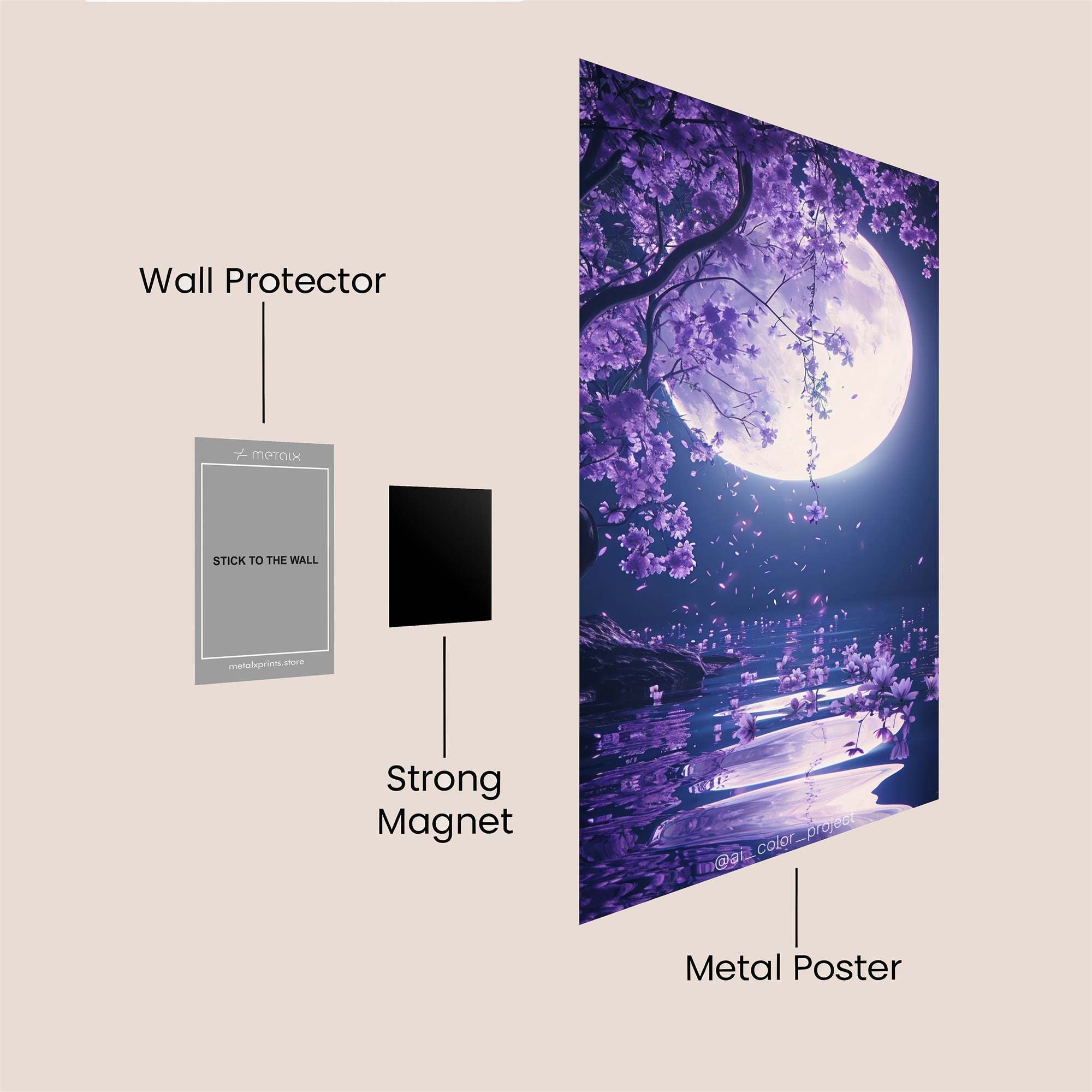 Stained Serenity Safe Wall Magnetic / M