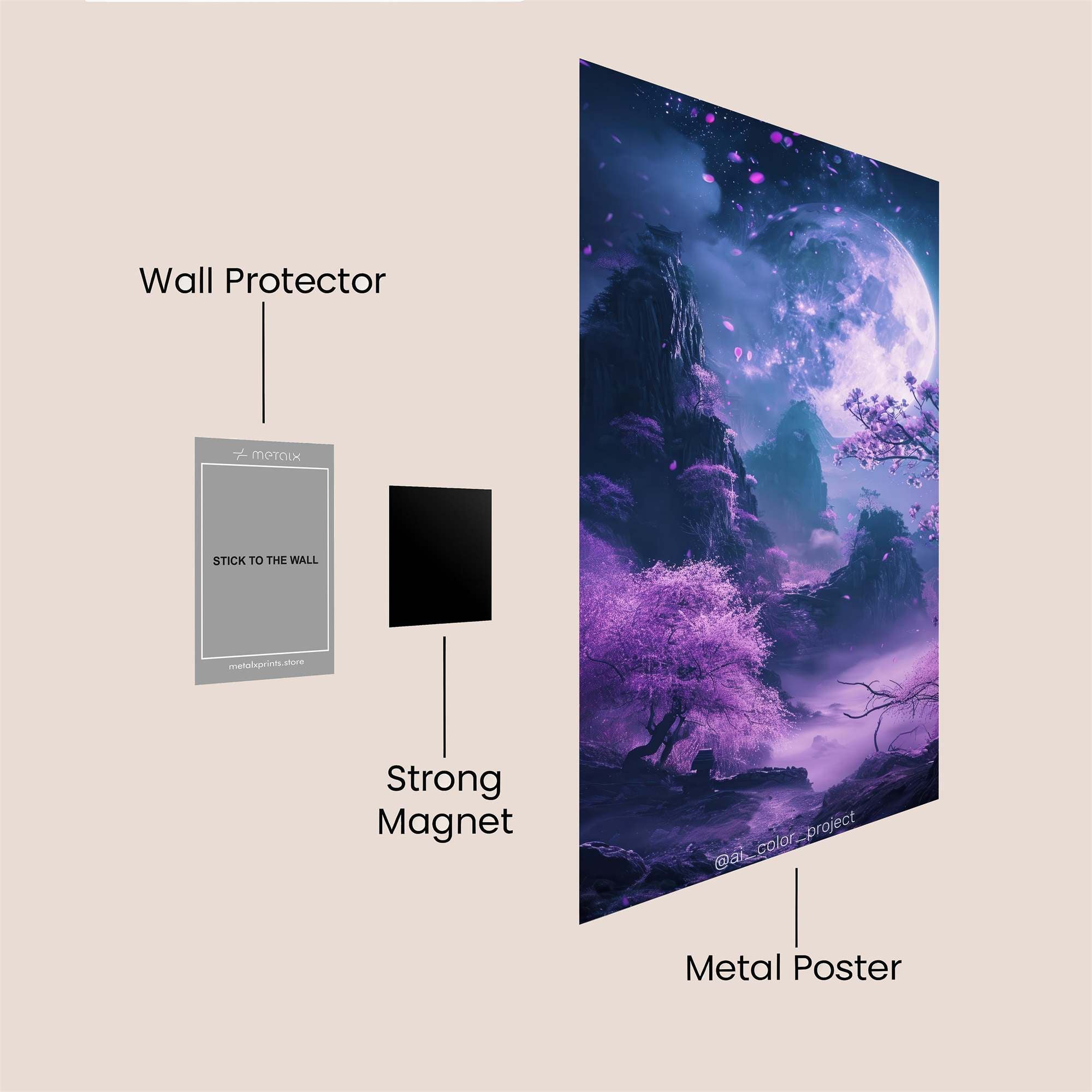 Golden Serenity Safe Wall Magnetic / M