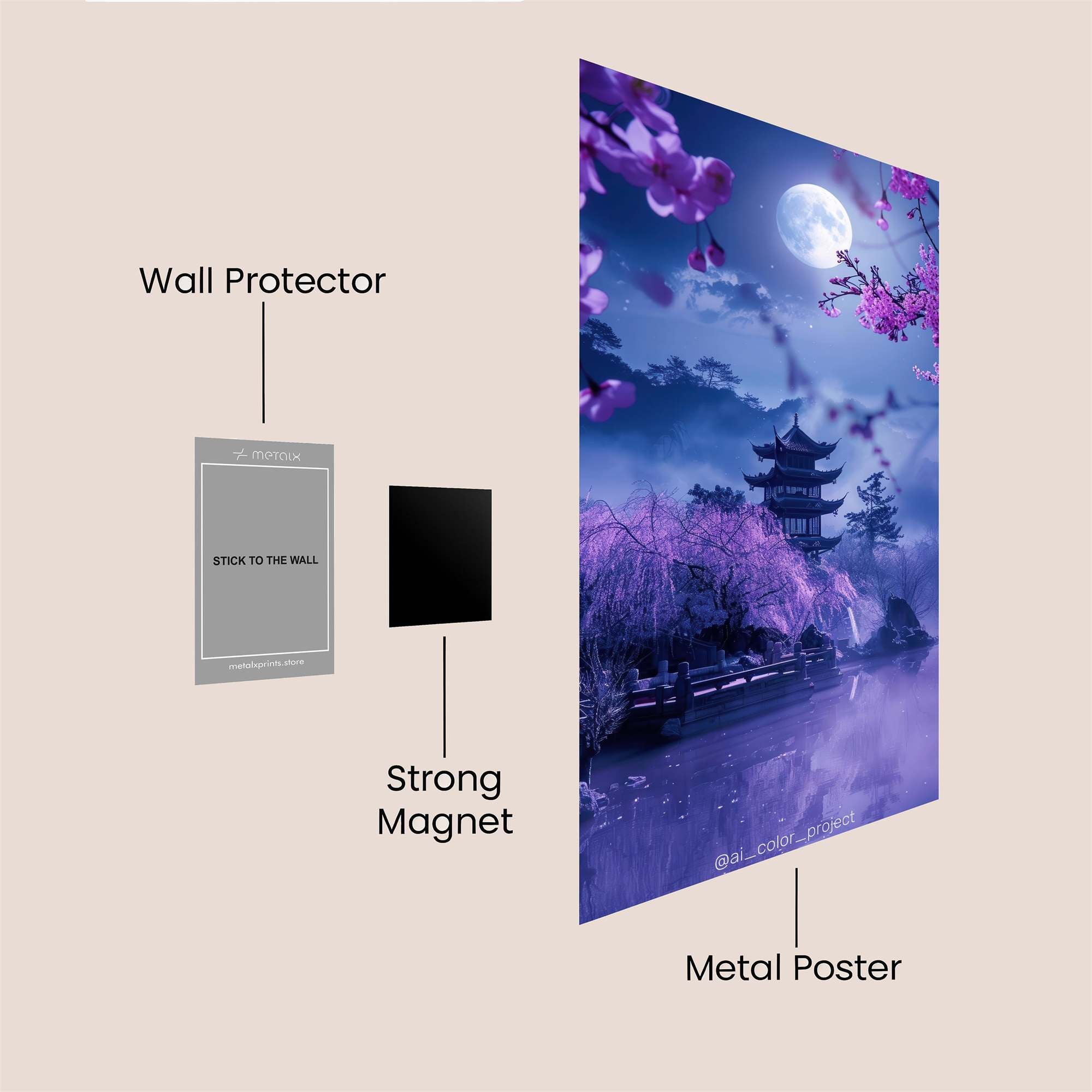 BlossomWhisper Safe Wall Magnetic / M