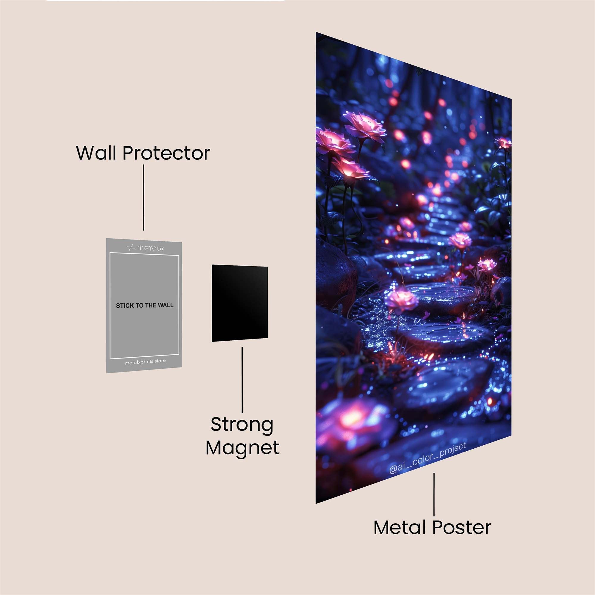 Mystic Bee Safe Wall Magnetic / M