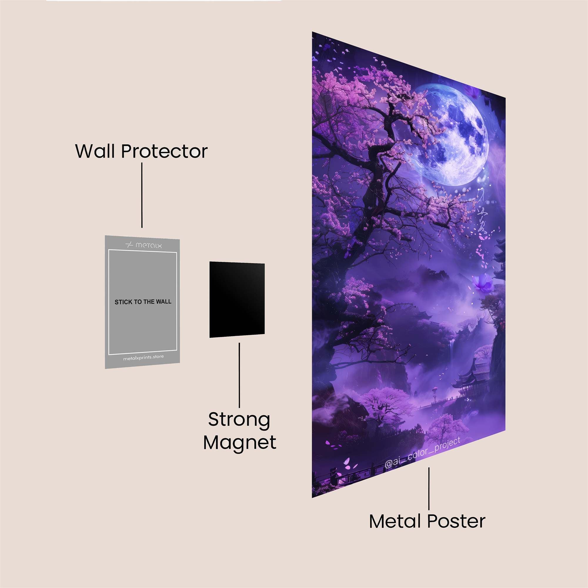 Aurora Tiger Safe Wall Magnetic / M