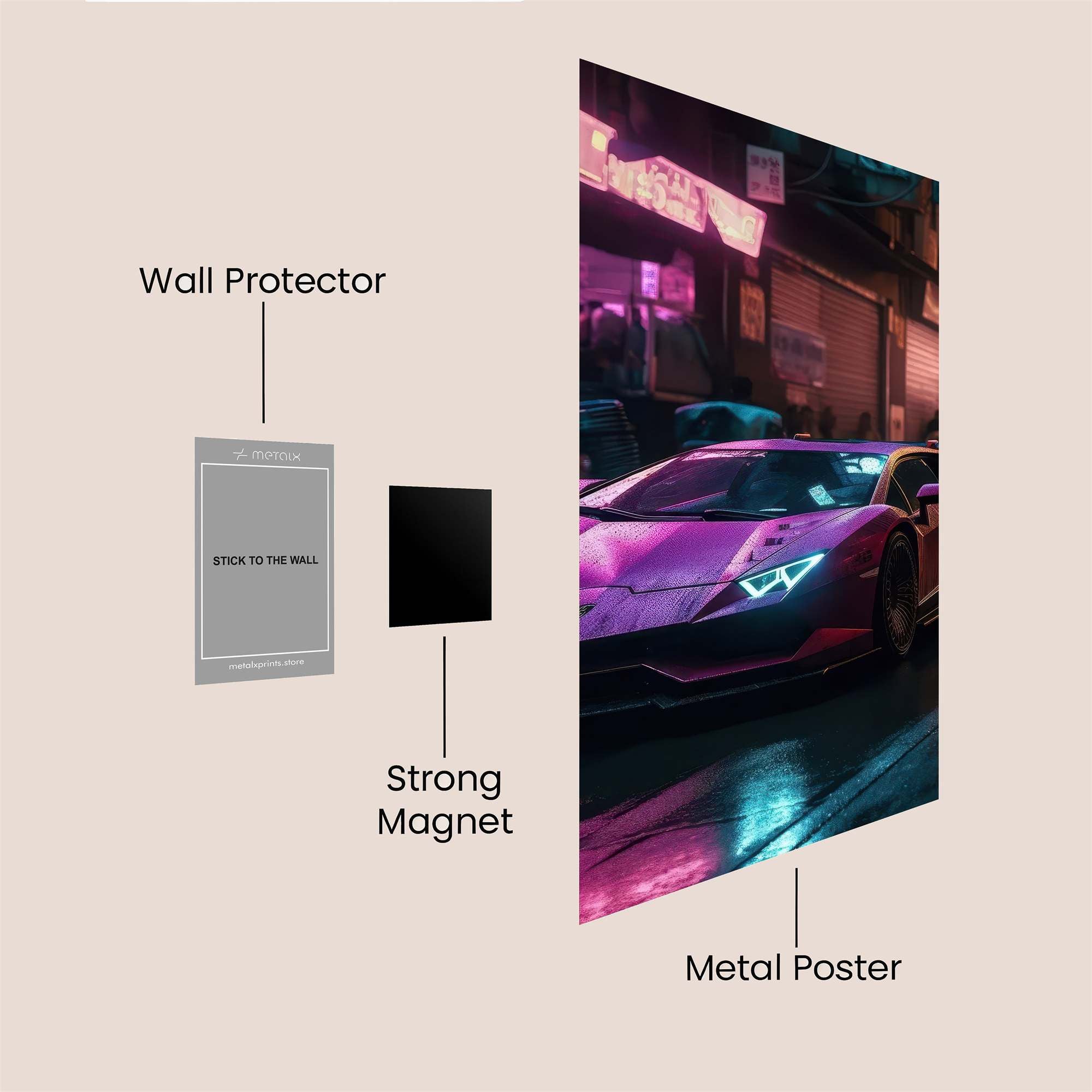 Panda Warrior Safe Wall Magnetic / M