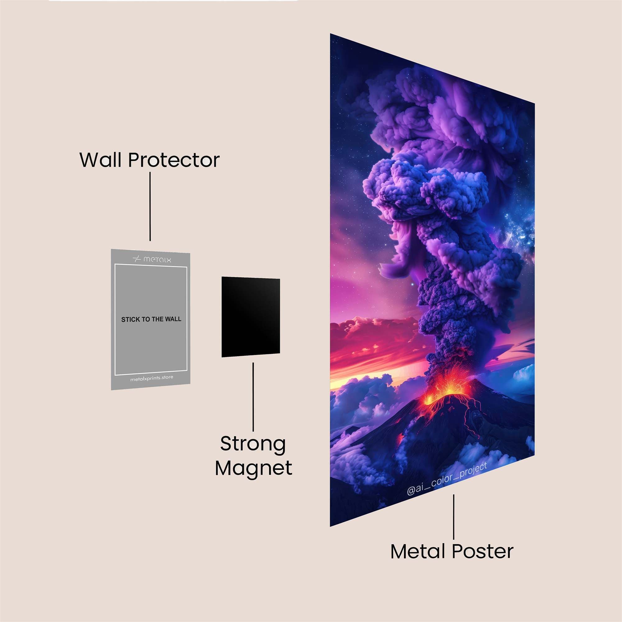 Crystal Serenity Safe Wall Magnetic / M