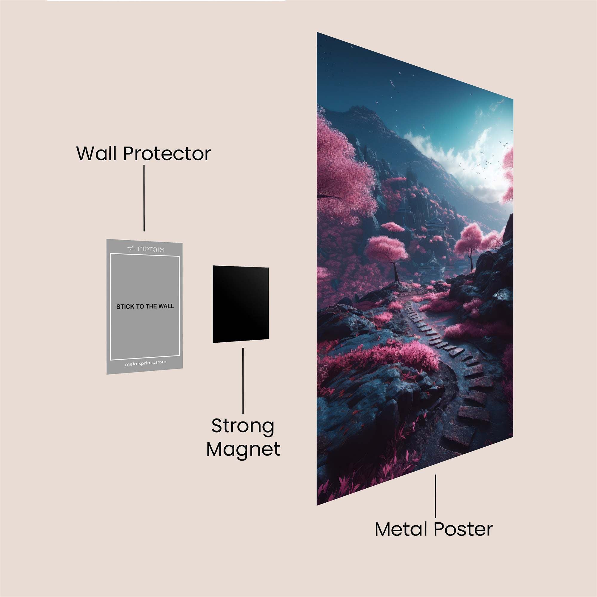 Panda Warrior Safe Wall Magnetic / M