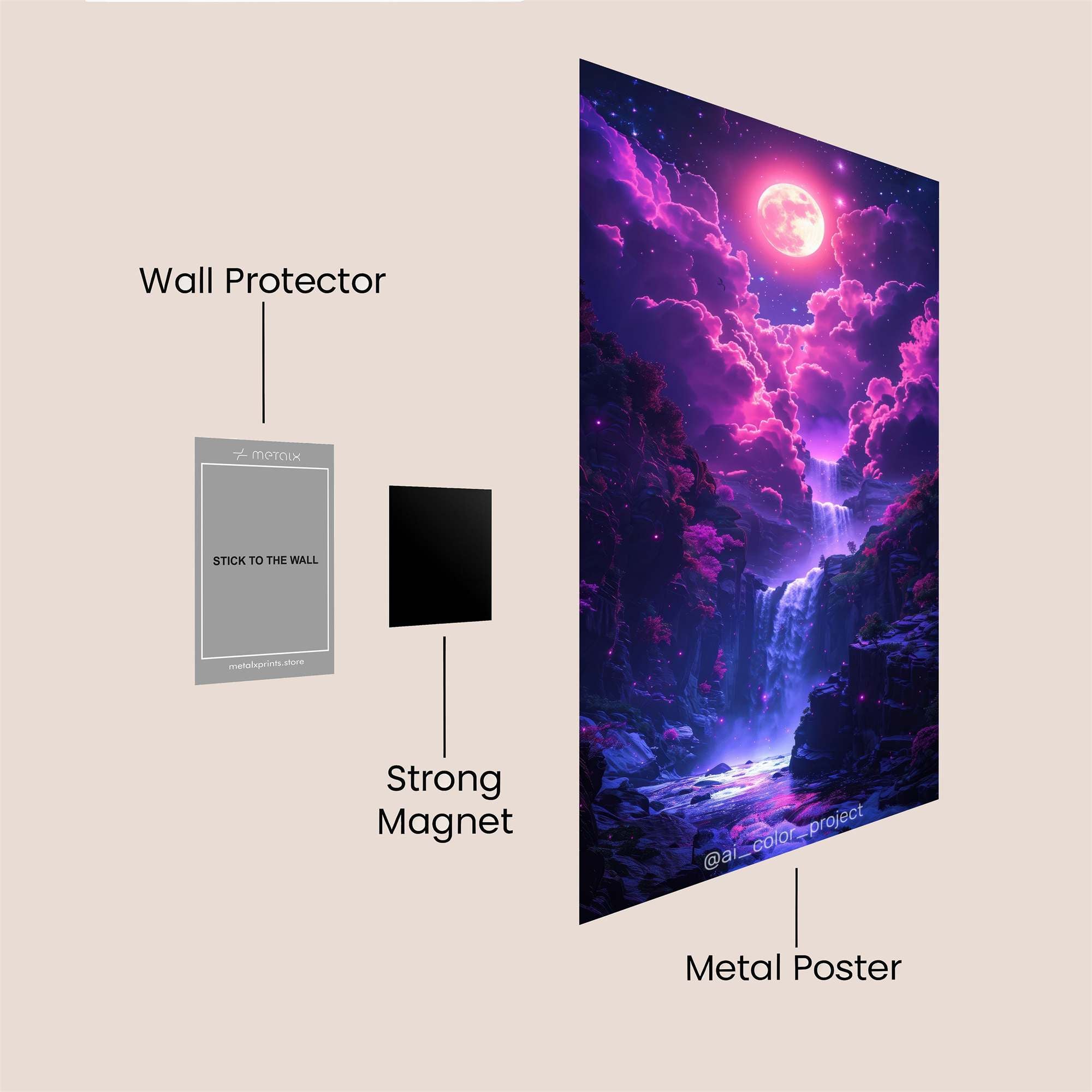 Panda Warrior Safe Wall Magnetic / M