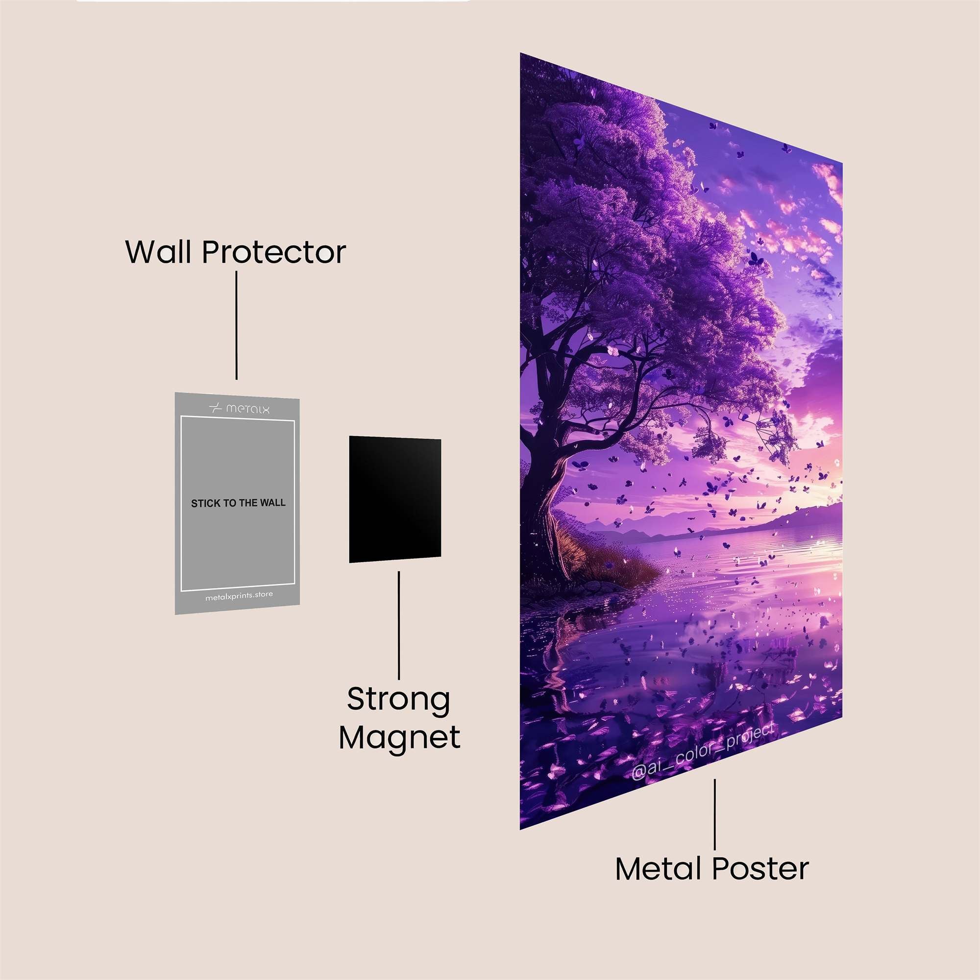 Moonlit Gallop Safe Wall Magnetic / M