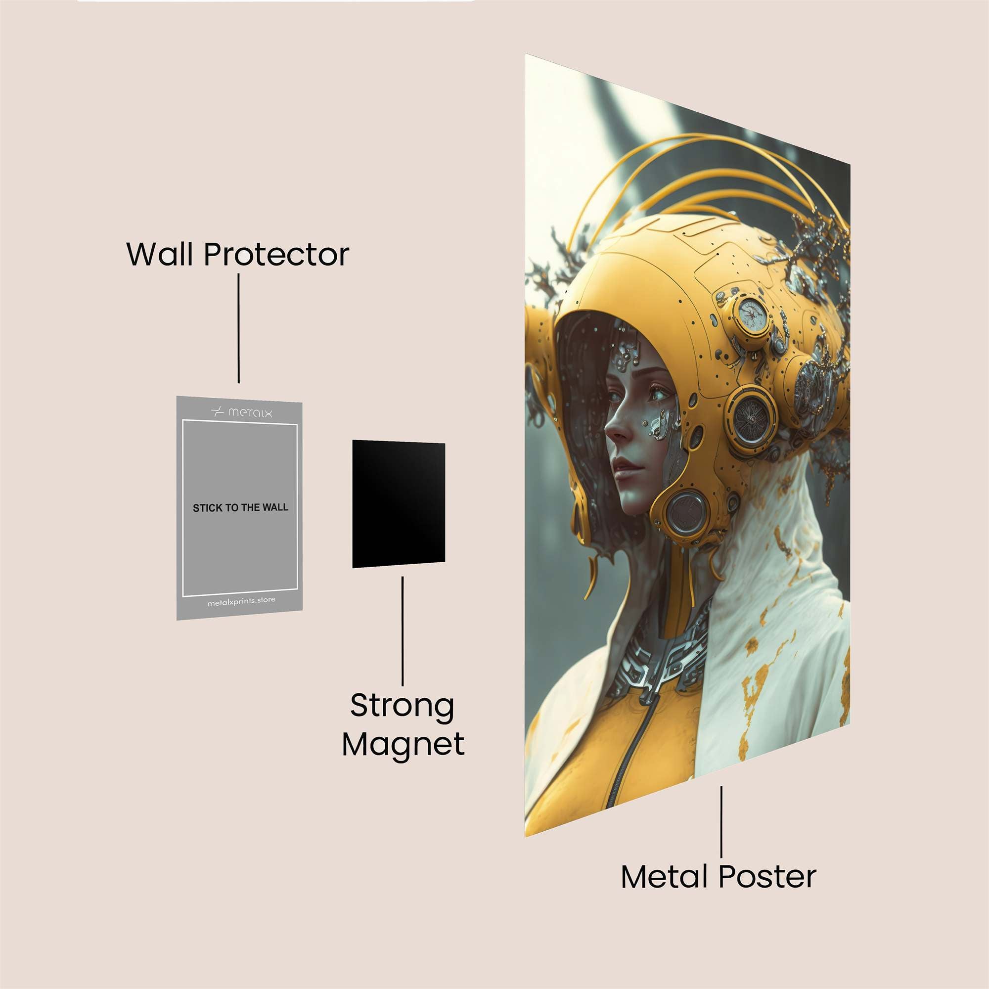 Cyber Bloom Safe Wall Magnetic / M