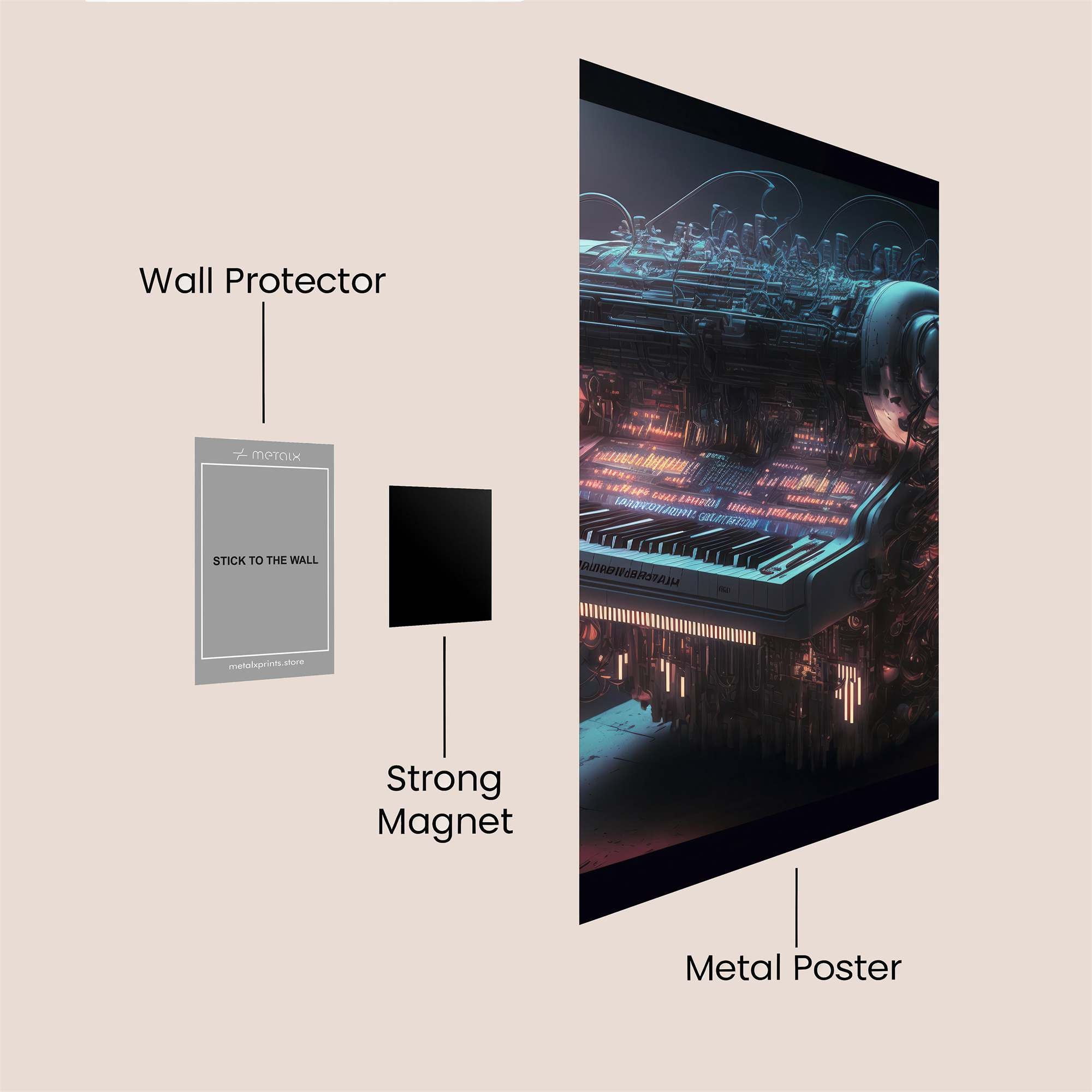 CyberPiano Safe Wall Magnetic / M