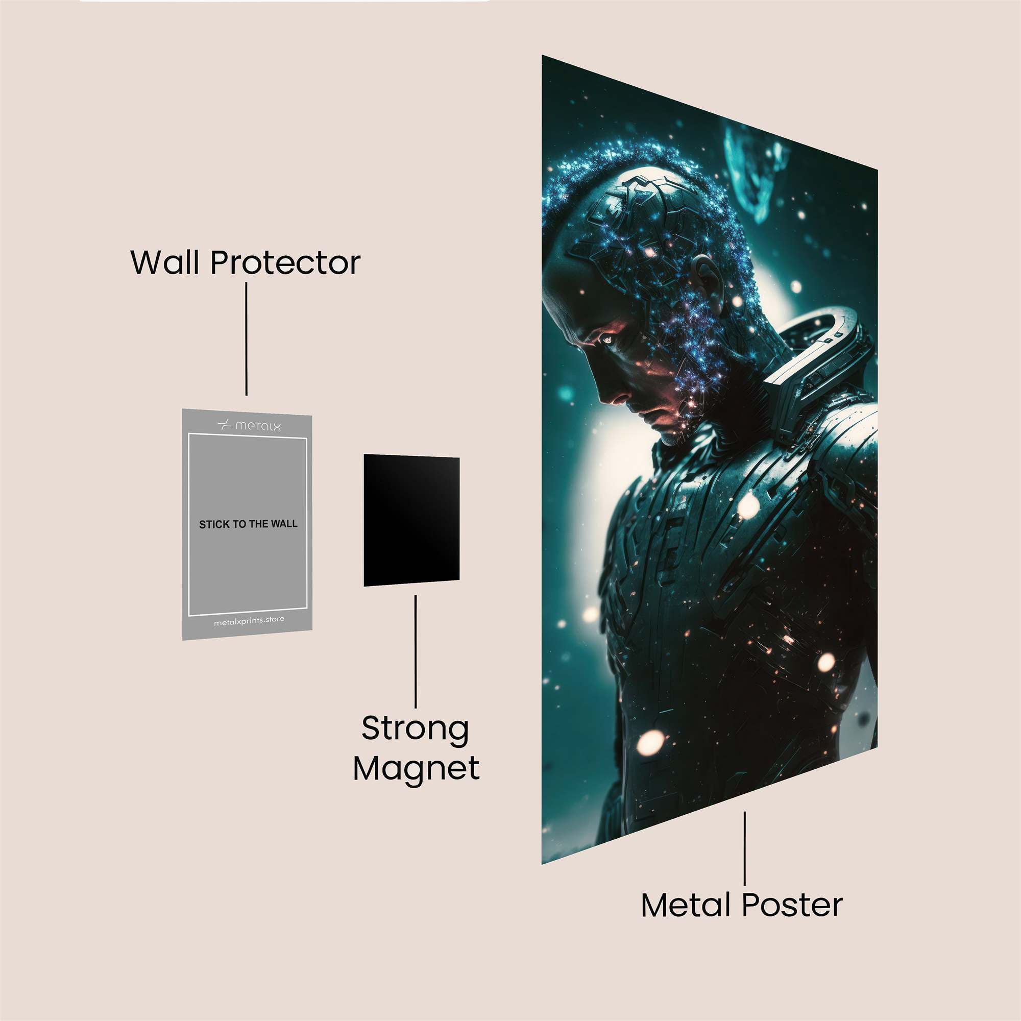 Cyber Serenity Safe Wall Magnetic / M