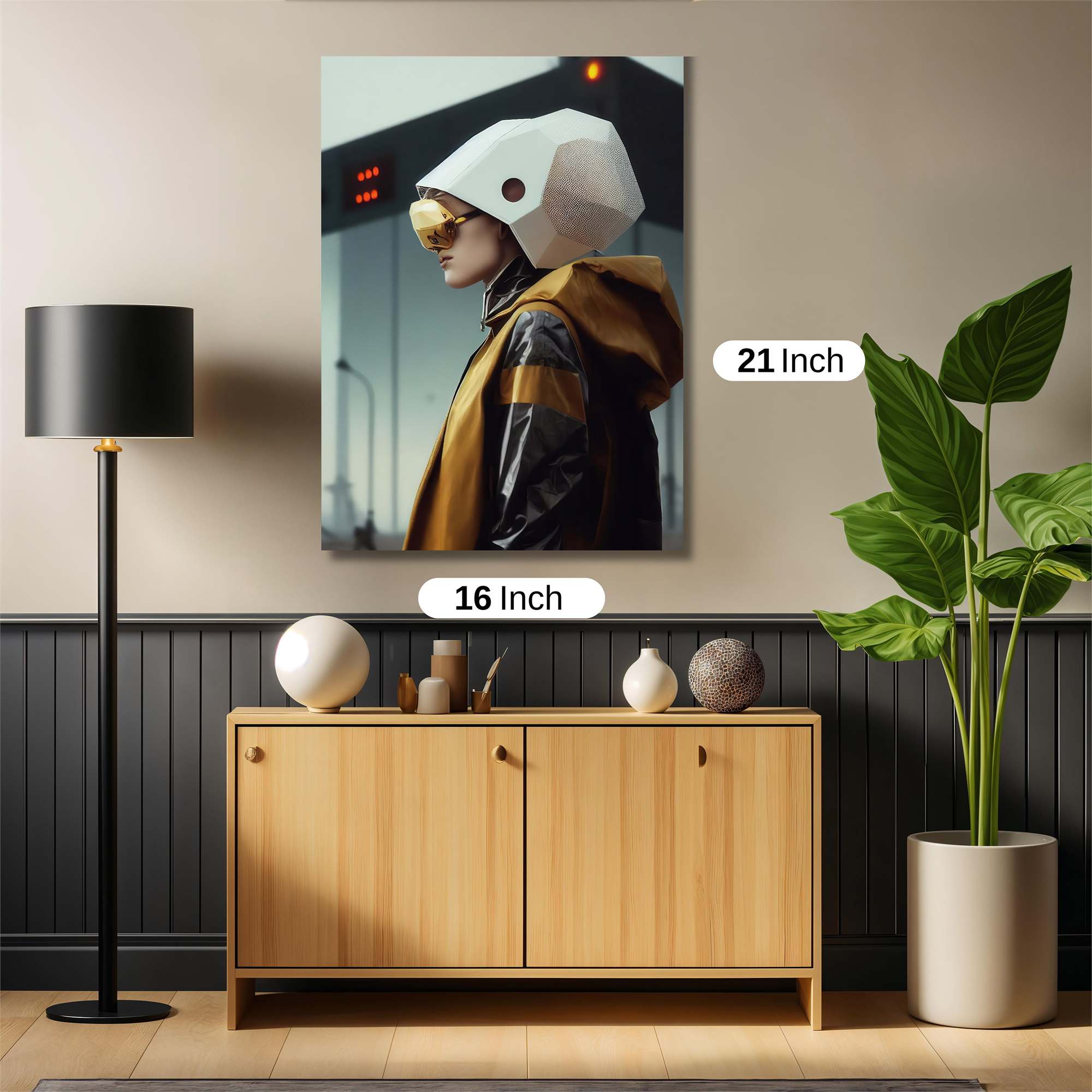 Futuristic Serenity Safe Wall Magnetic / M