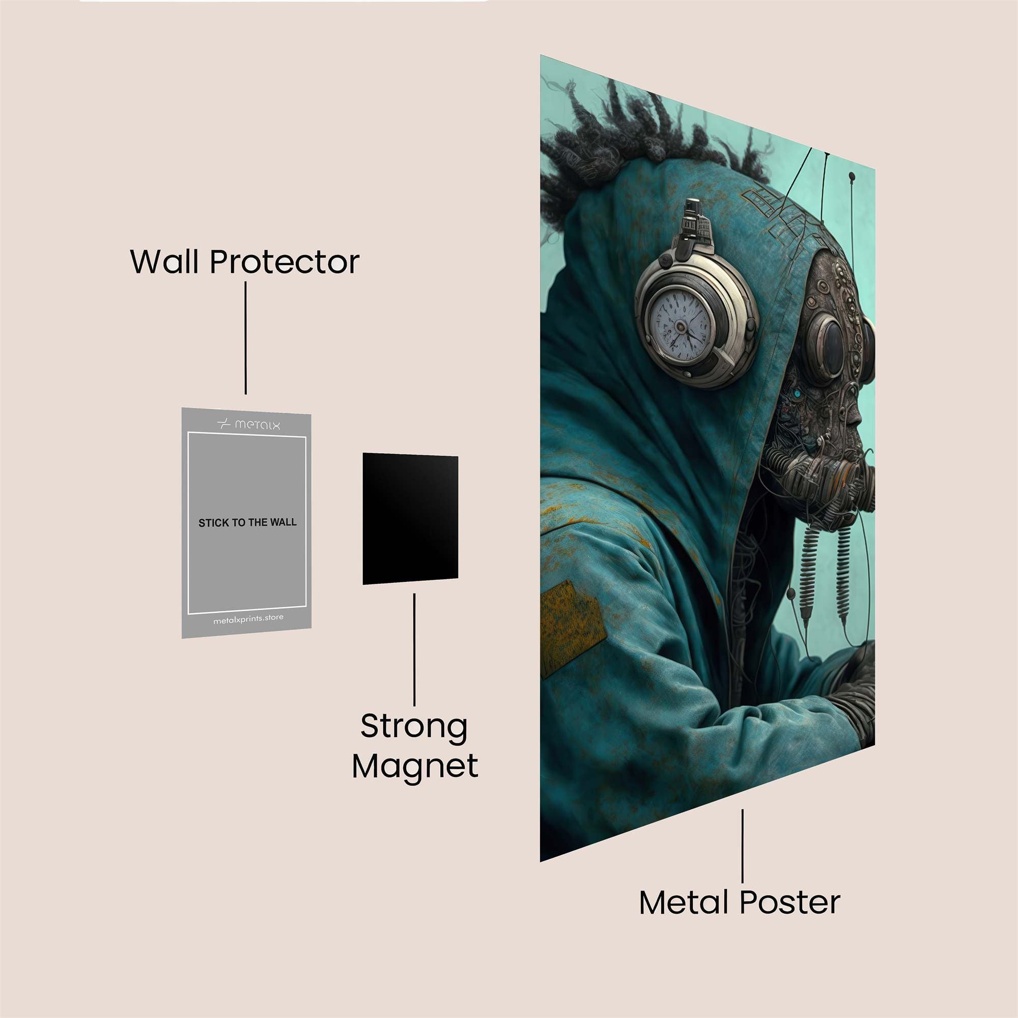 Steampunk Solitude Safe Wall Magnetic / M