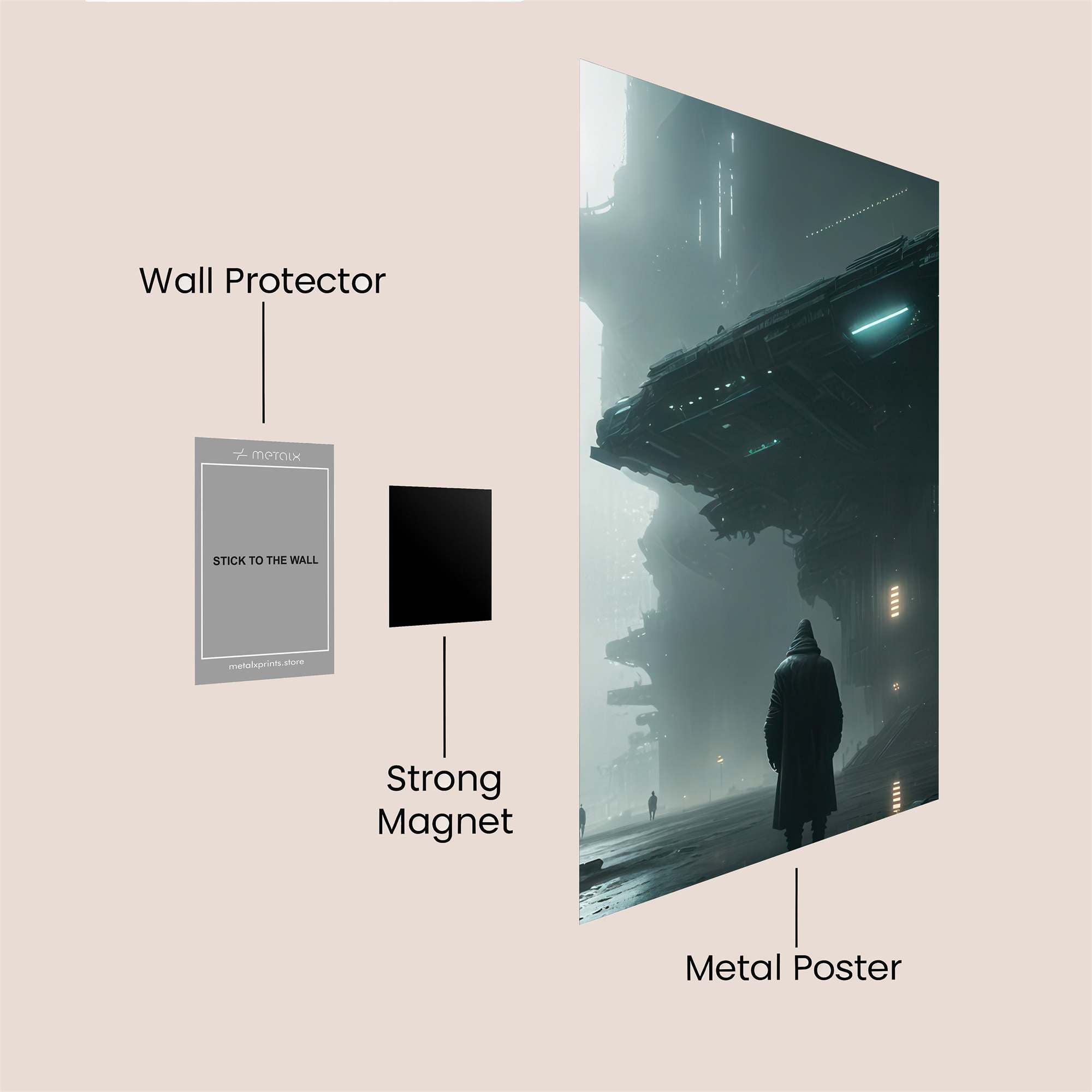 Cyberpunk Menace Safe Wall Magnetic / M