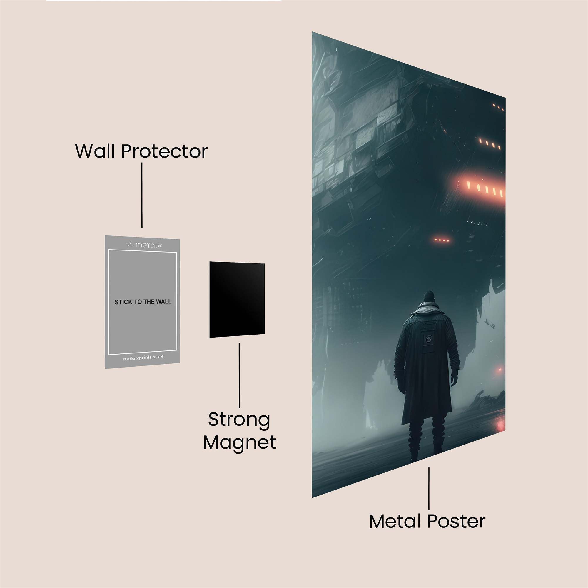 Apocalyptic Wanderer Safe Wall Magnetic / M