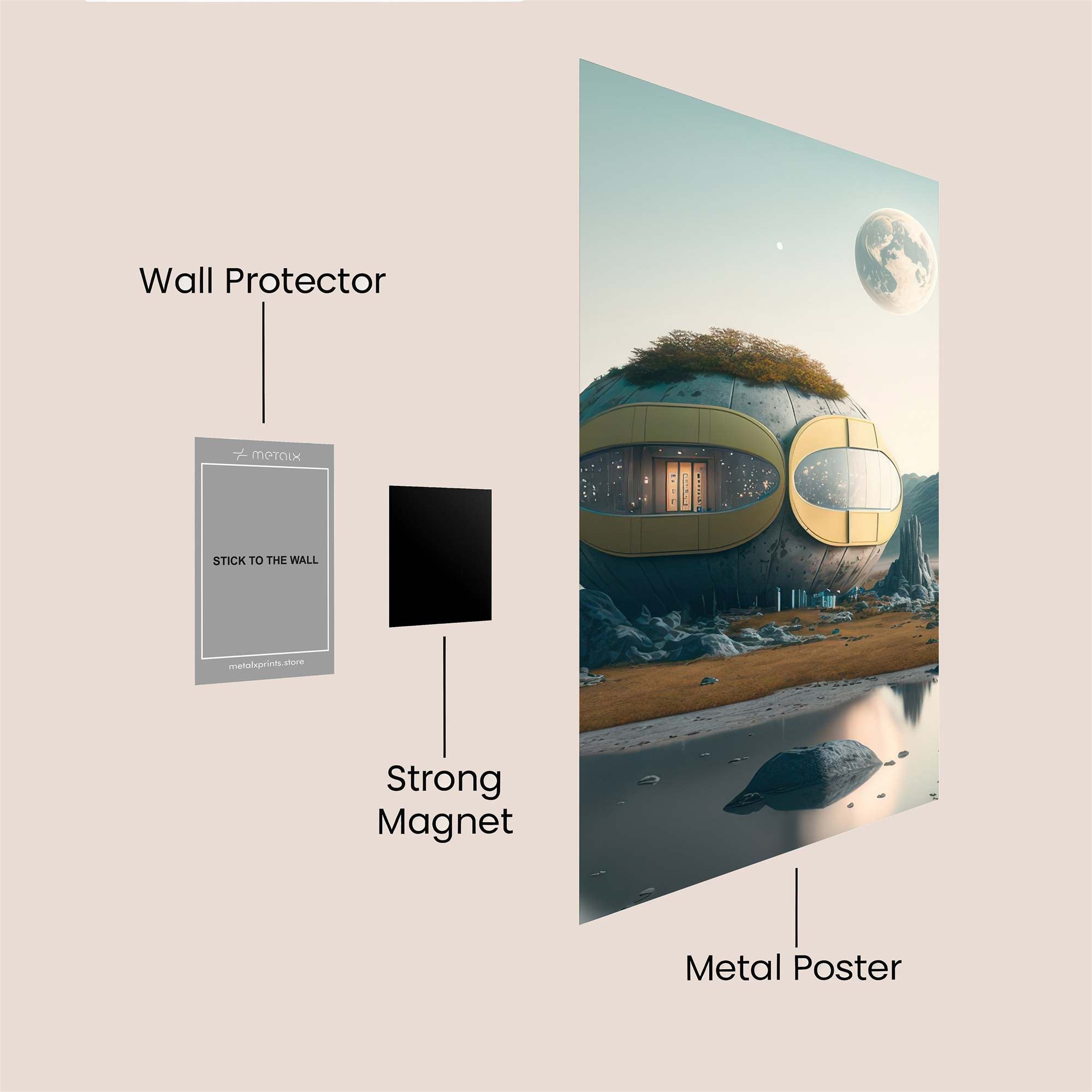 Cyber Monk Safe Wall Magnetic / M