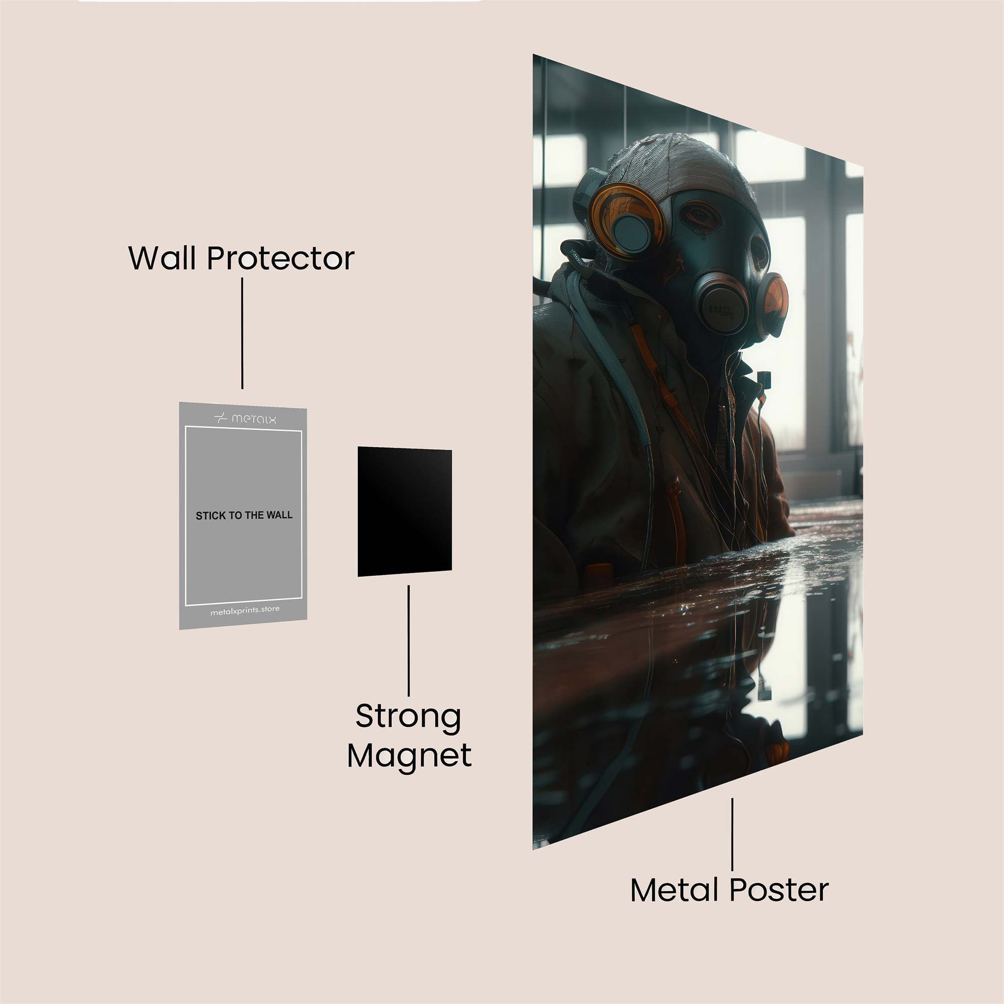 Hazmat Gloom Safe Wall Magnetic / M