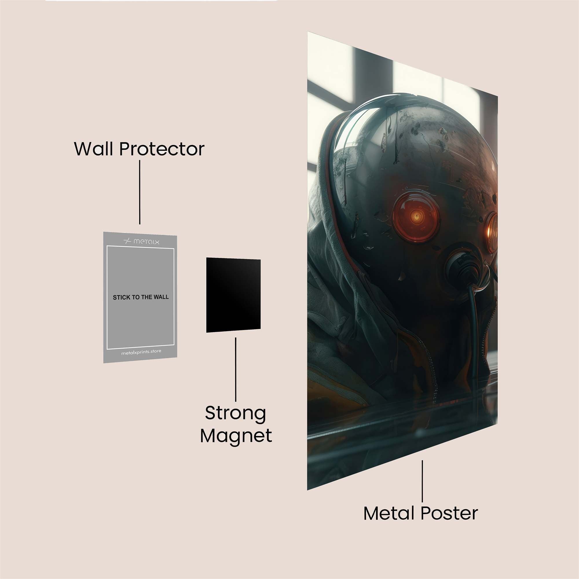 Robot Melancholy Safe Wall Magnetic / M