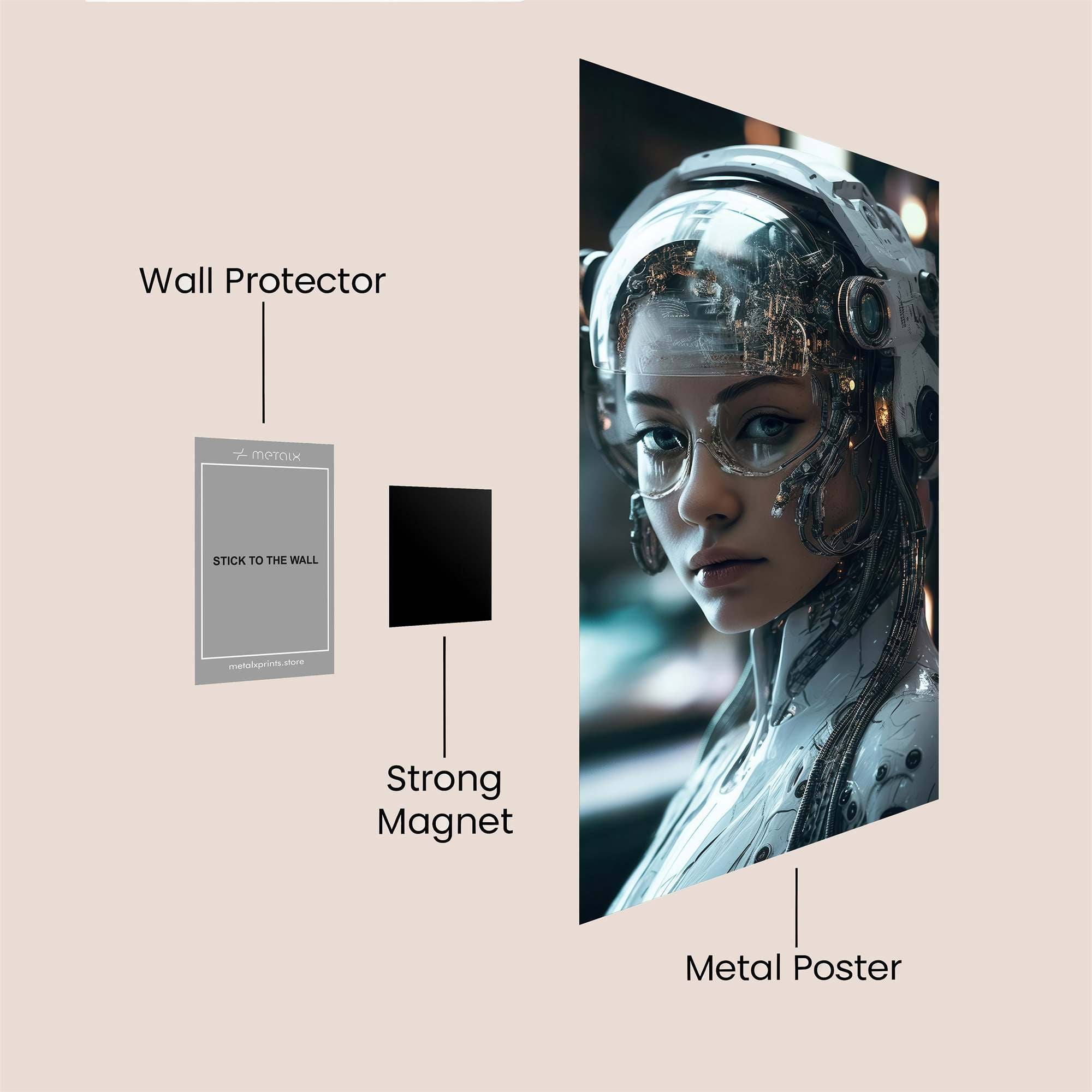 Cyber Serenity Safe Wall Magnetic / M