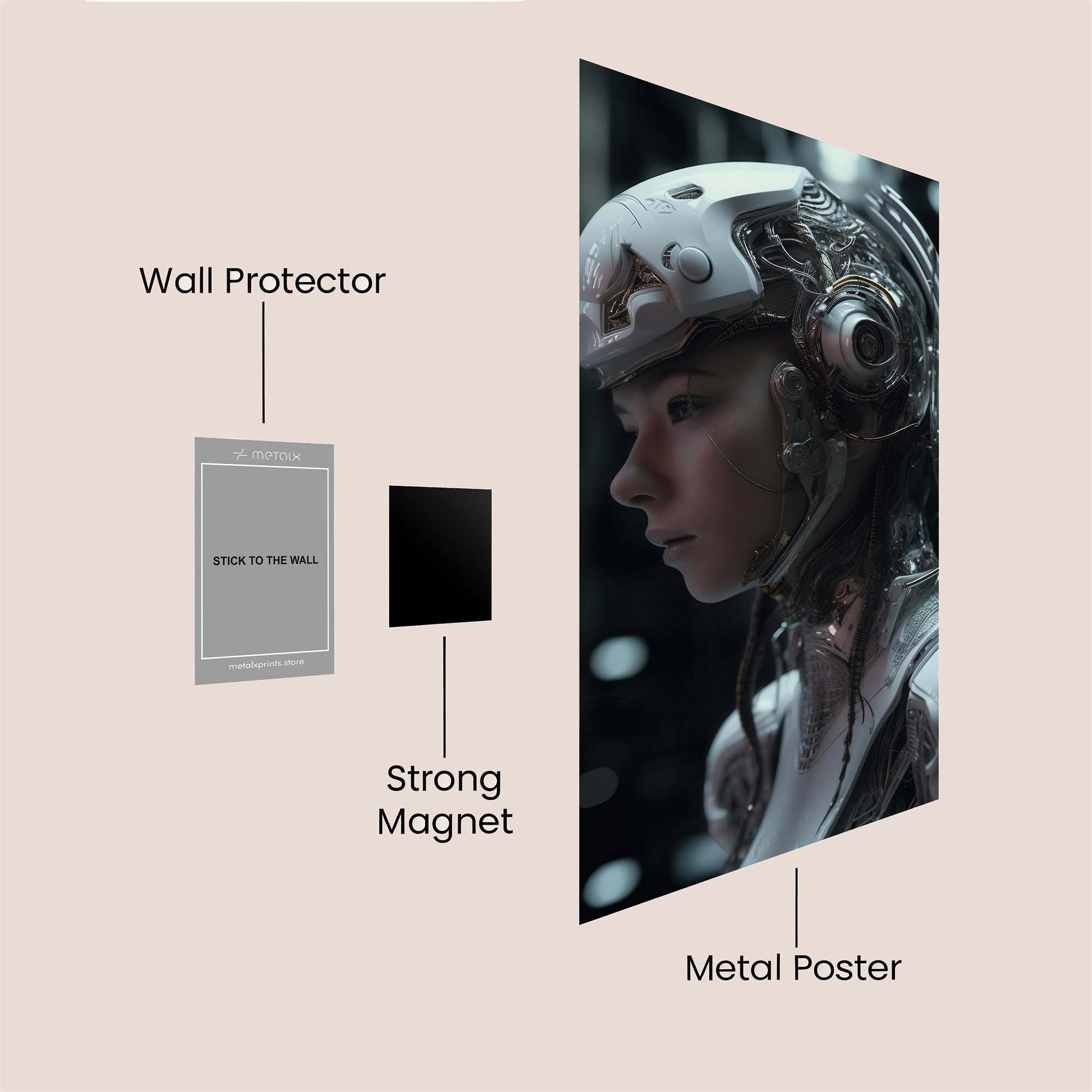 Cyber Serenity Safe Wall Magnetic / M