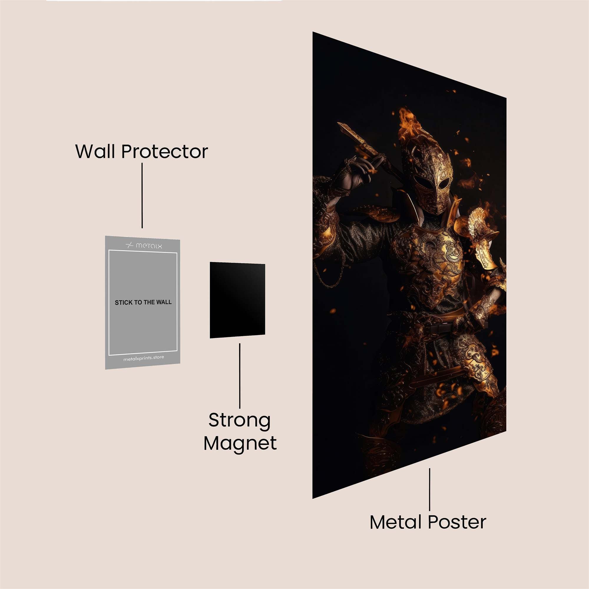 Knight Inferno Safe Wall Magnetic / M