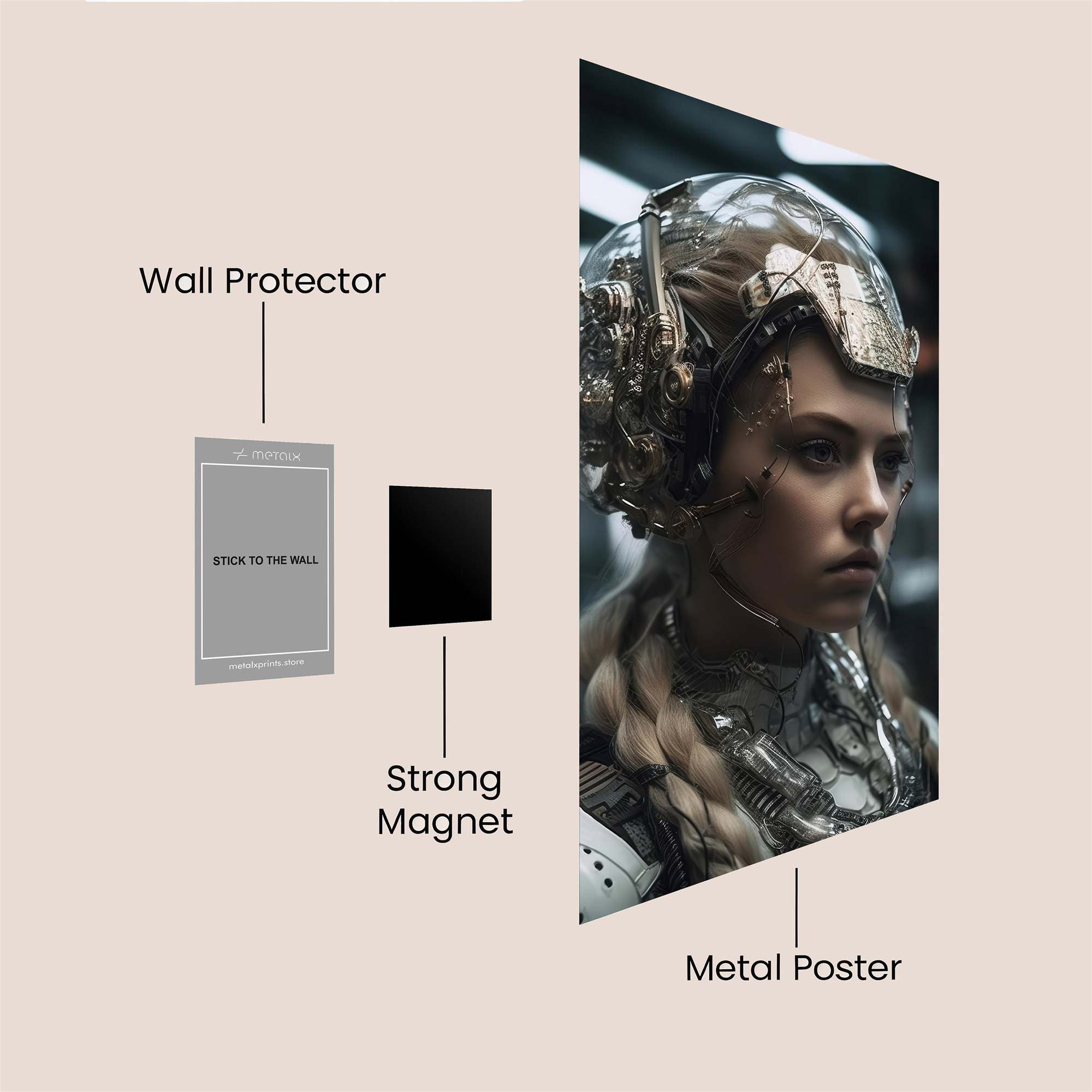 Cyber Serenity Safe Wall Magnetic / M