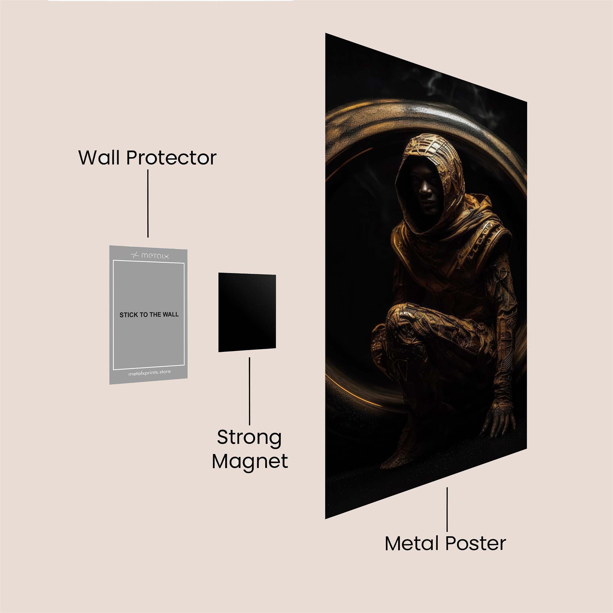 Shadowed Stealth Safe Wall Magnetic / M