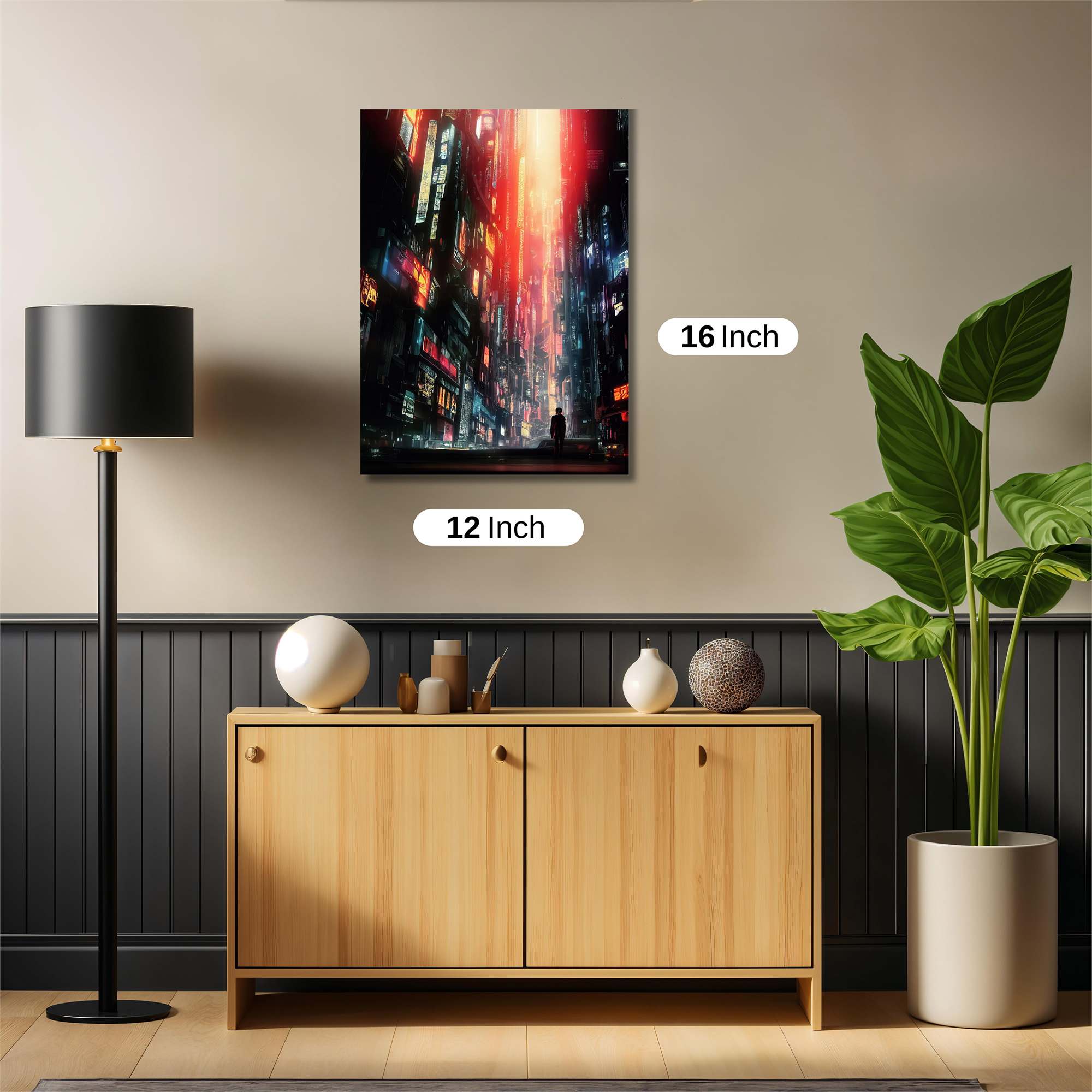 Cyberpunk Dawn Safe Wall Magnetic / M