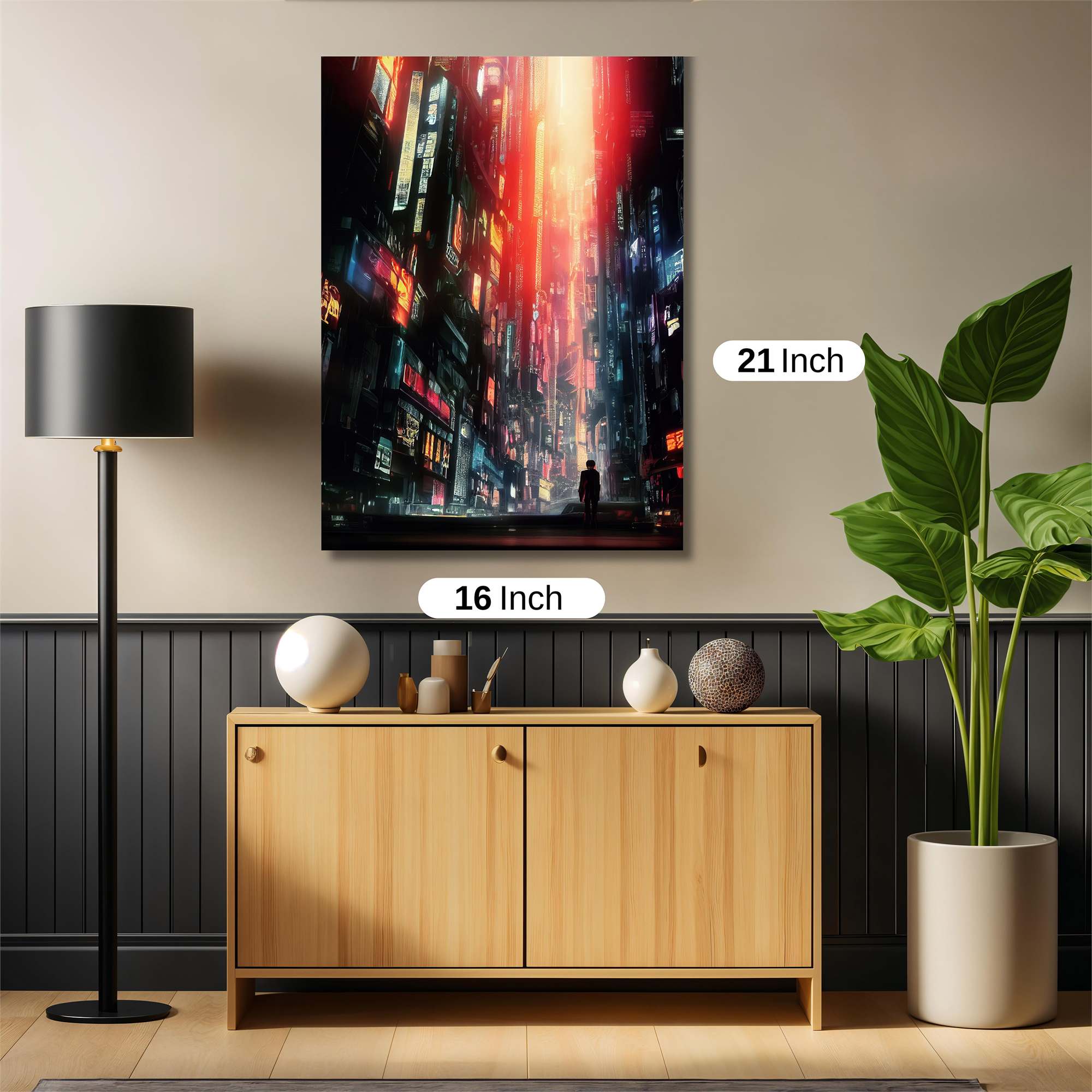 Cyberpunk Dawn Safe Wall Magnetic / M