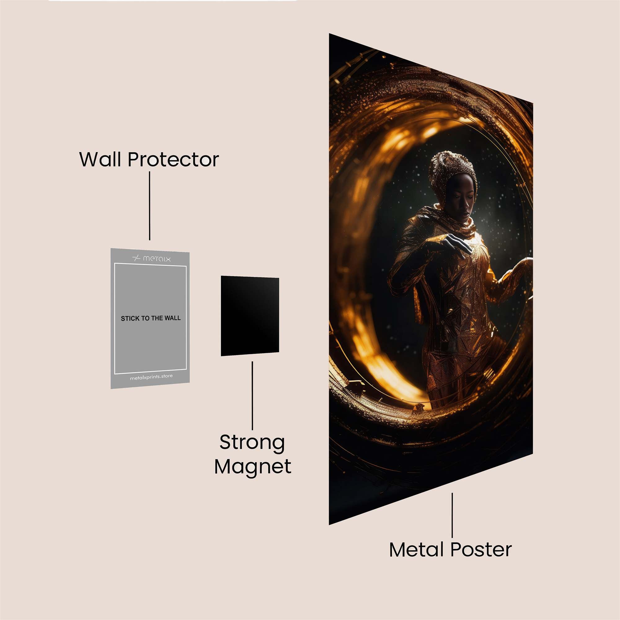 Golden Enigma Safe Wall Magnetic / M