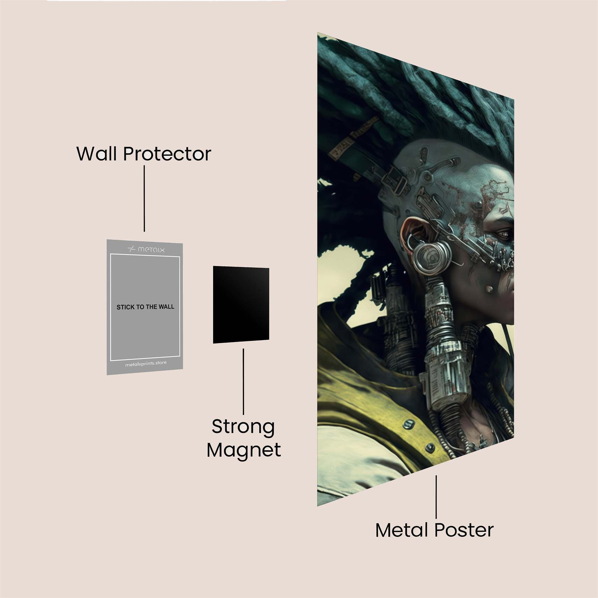 Cyberpunk Warrior Safe Wall Magnetic / M