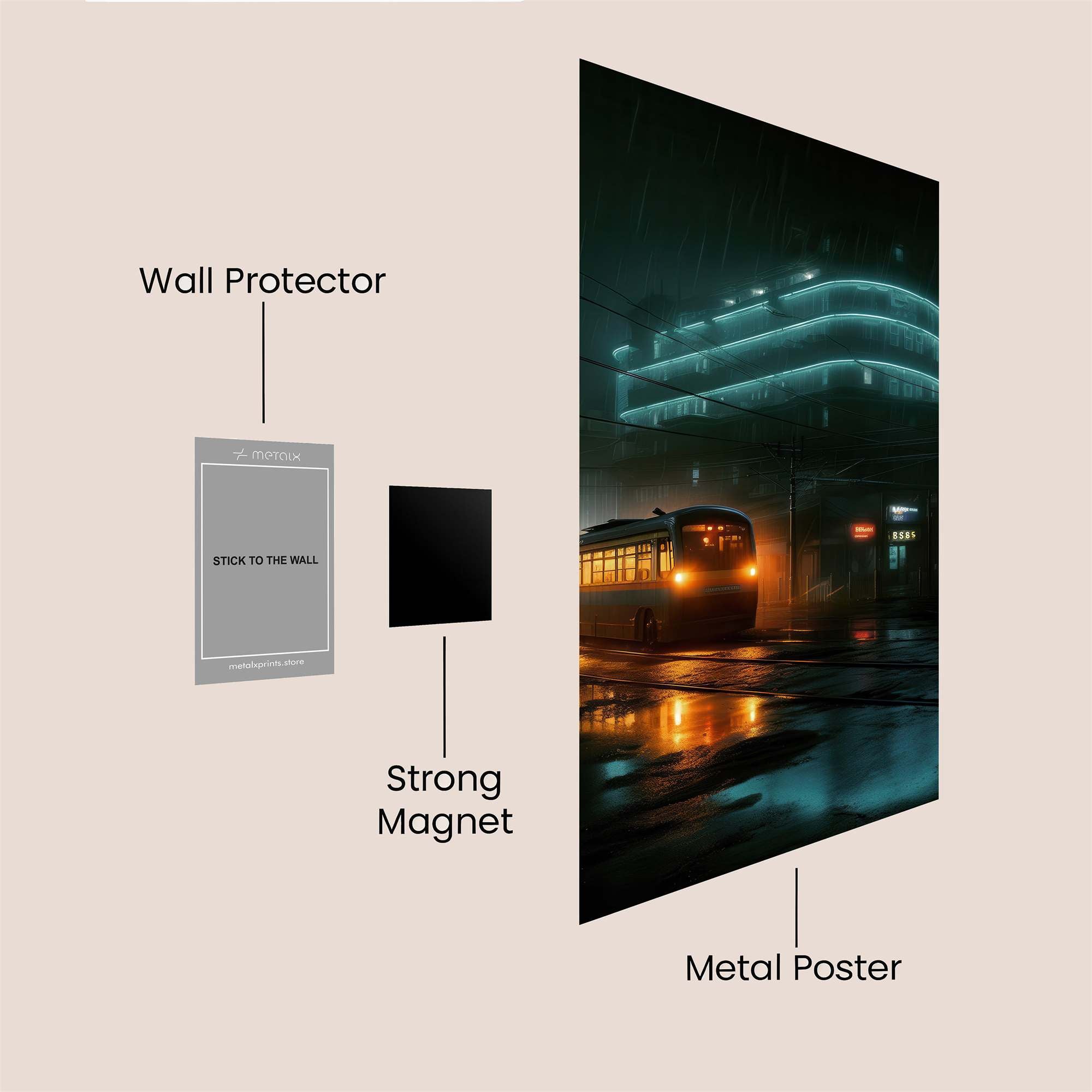 Neon Solitude Safe Wall Magnetic / M