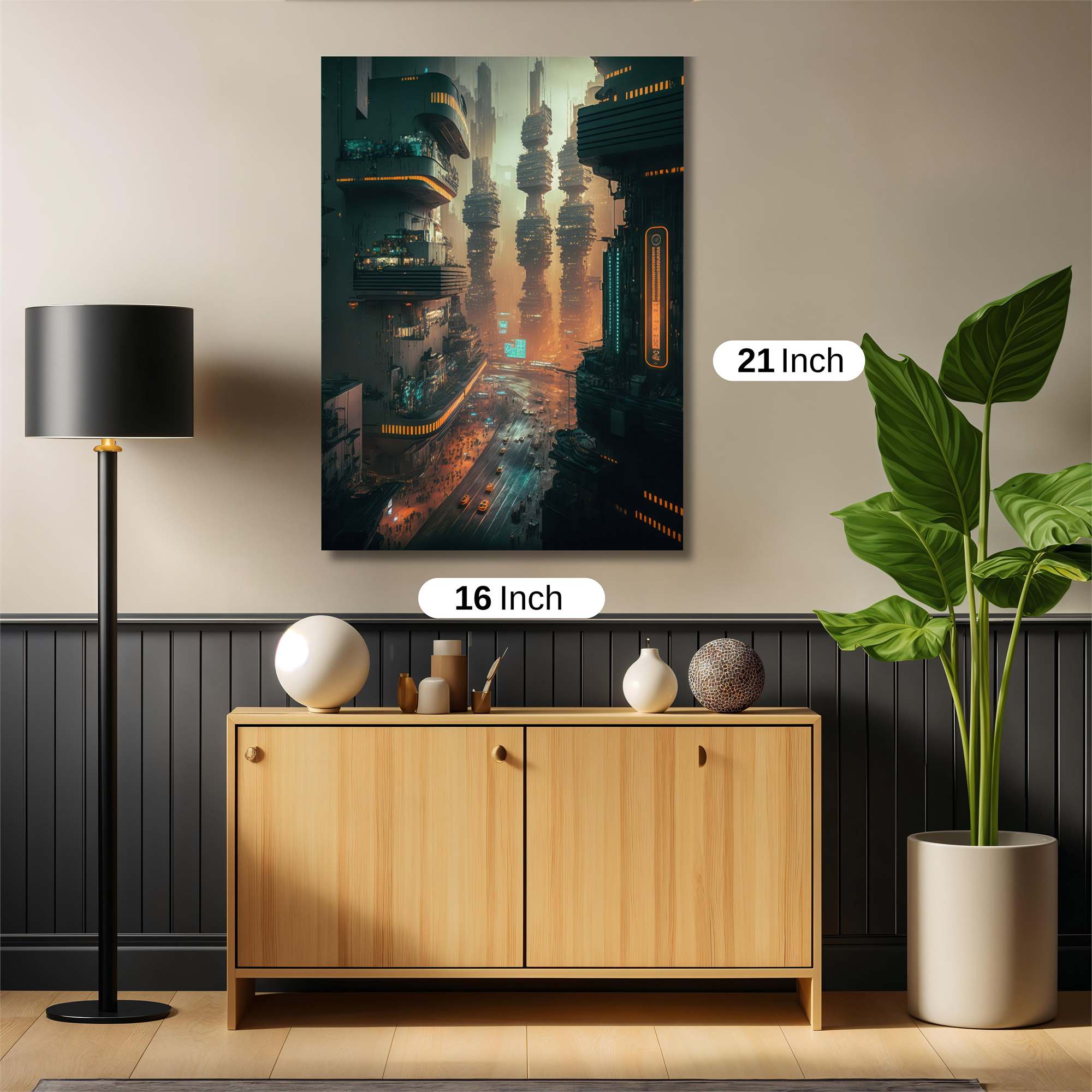 Cyberpunk Dystopia Safe Wall Magnetic / M